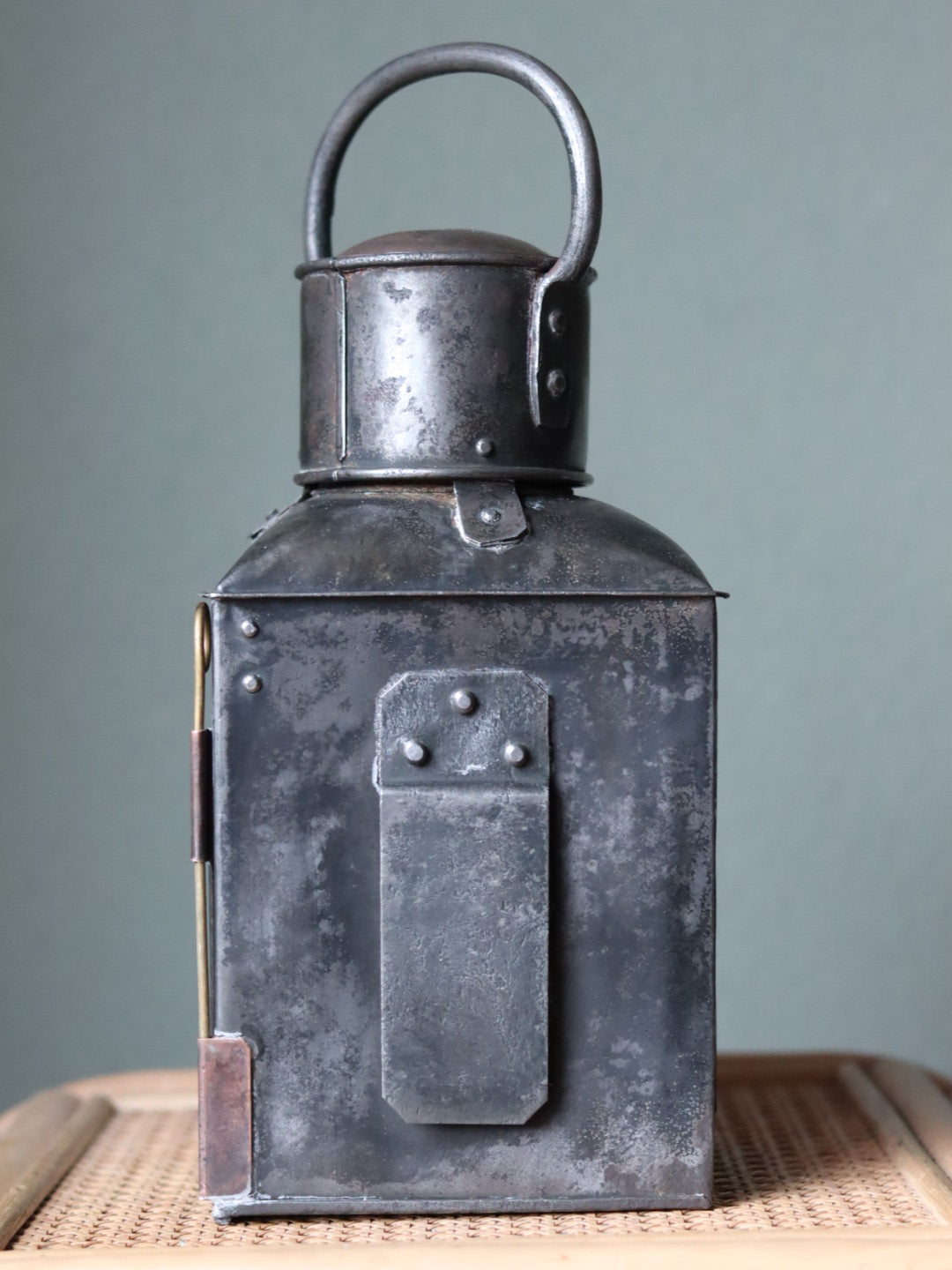 Extremely Rare Vintage Port Ship Lamp with Red Prismatic Glass – Hall’s Patent c. 1890-1910