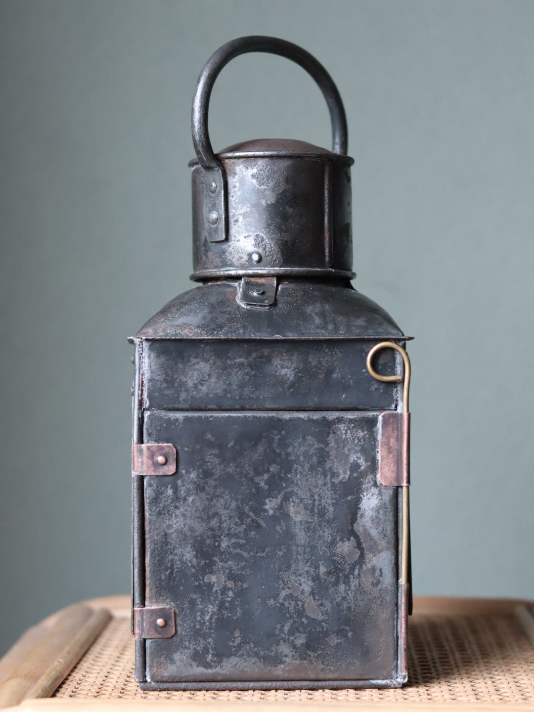 Extremely Rare Vintage Port Ship Lamp with Red Prismatic Glass – Hall’s Patent c. 1890-1910