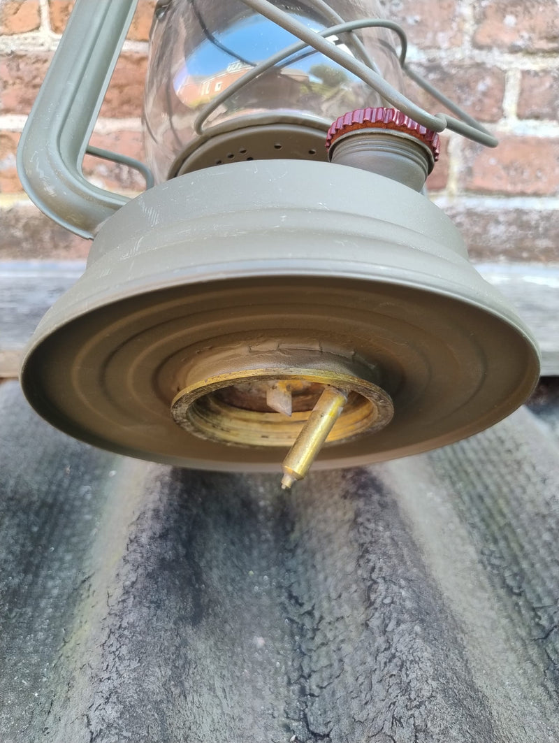 Wilba L200 carbide lantern detail showing the water tank and drip valve
