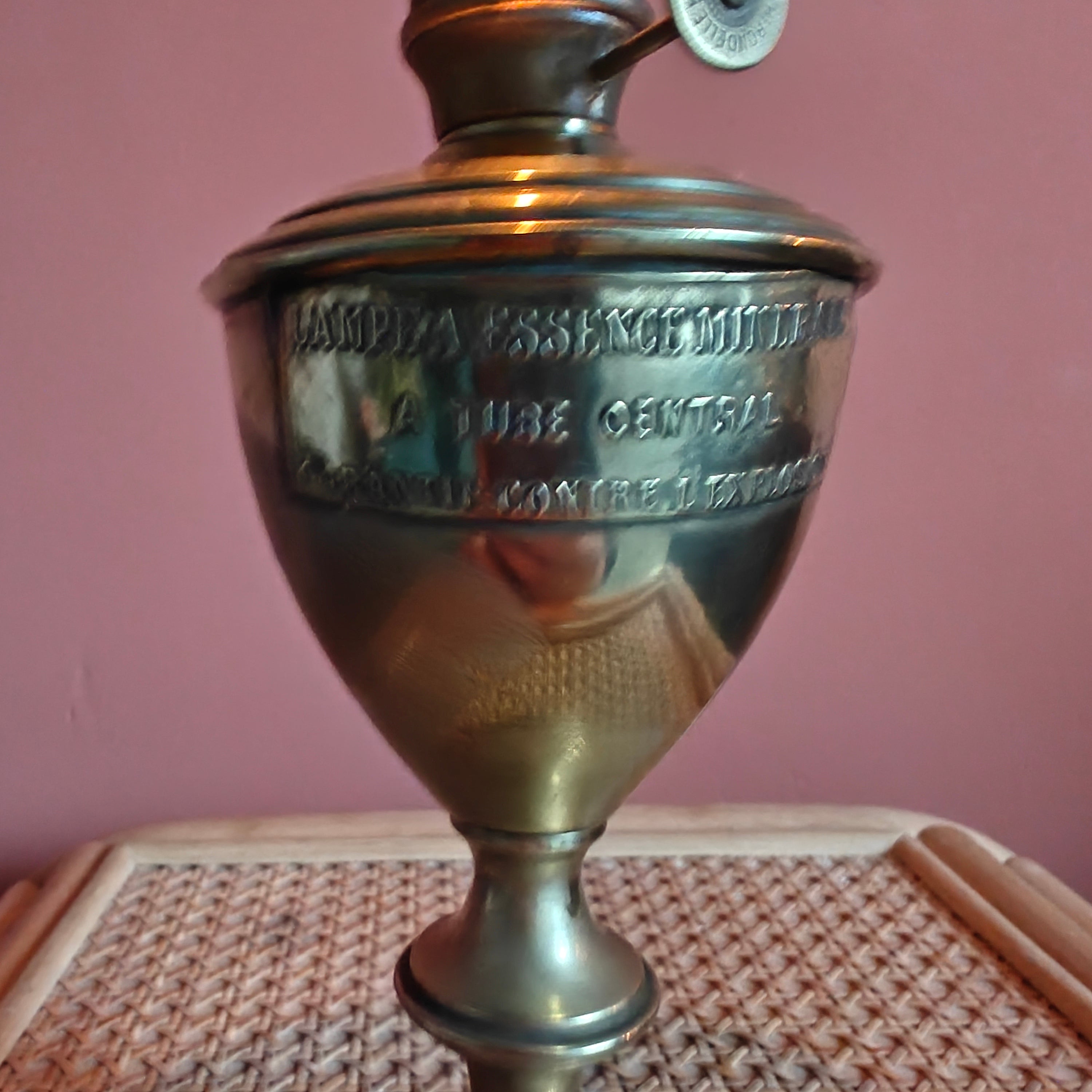 Vintage Essence Oil Lamp – Carra et Hubert Burner (c.1930)