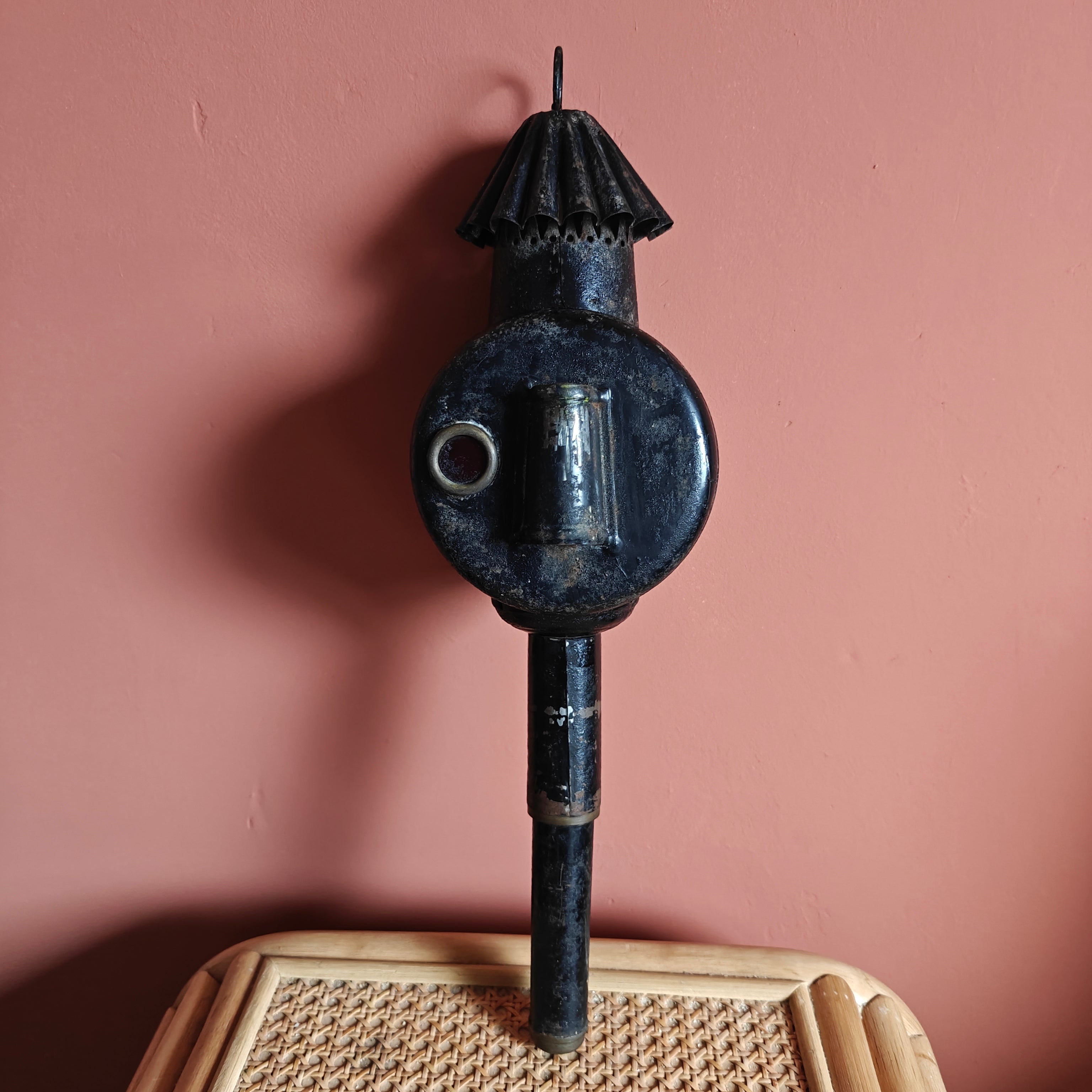 Antique Carriage Lantern – Candle-Powered, Early 1900s