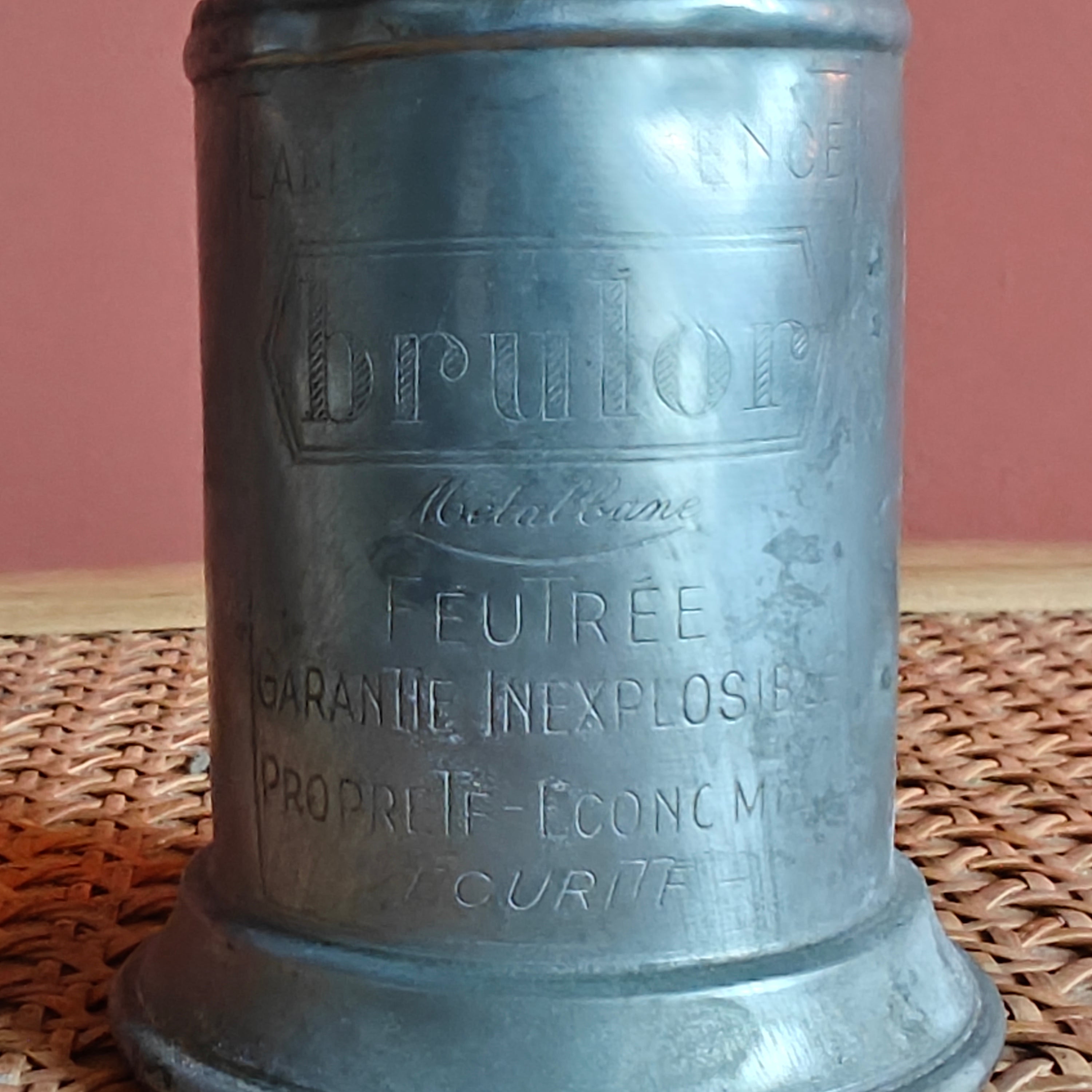 Vintage Brulor Oil Lamp – Attributed to Pigeon (1950s–1960s)