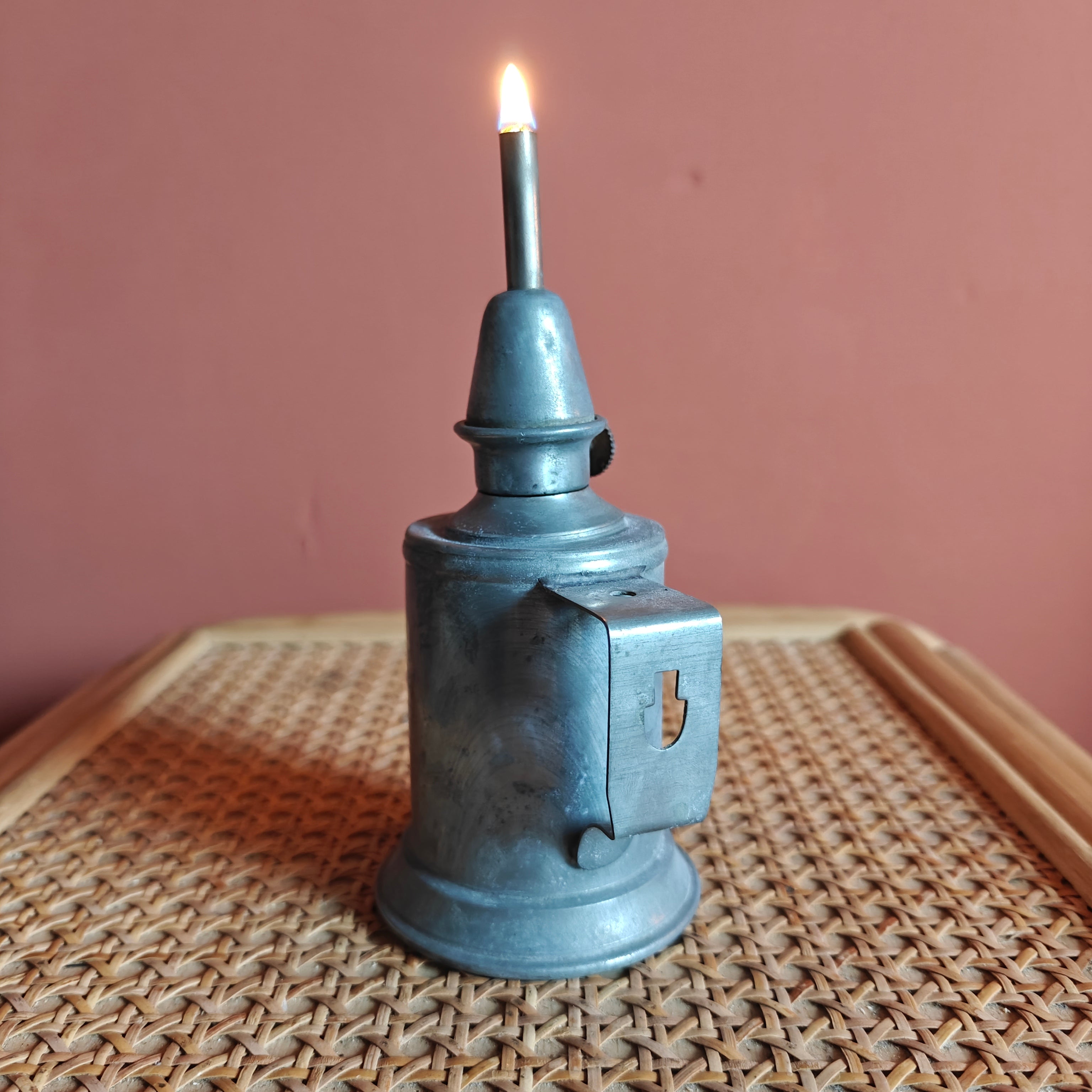 Vintage Brulor Oil Lamp – Attributed to Pigeon (1950s–1960s)