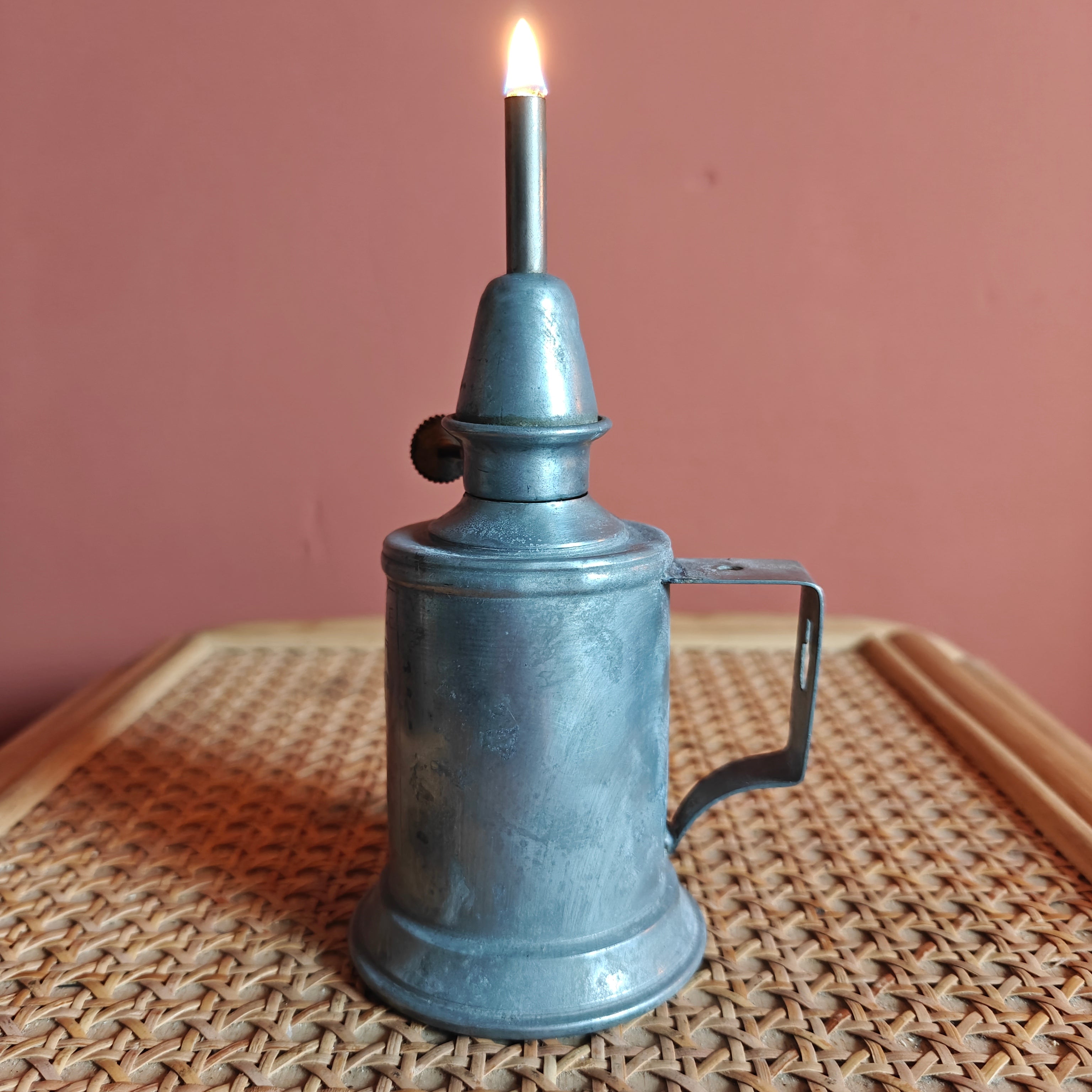 Vintage Brulor Oil Lamp – Attributed to Pigeon (1950s–1960s)