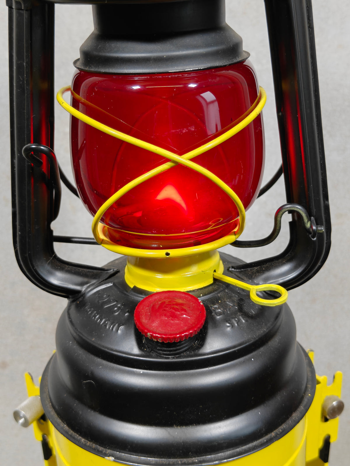 Close-up of the Fantastic and Unique Feuerhand 276 Breakdown Lantern – One‑of‑a‑Kind Custom Piece – Excellent Condition and Fully Usable oil lamp
