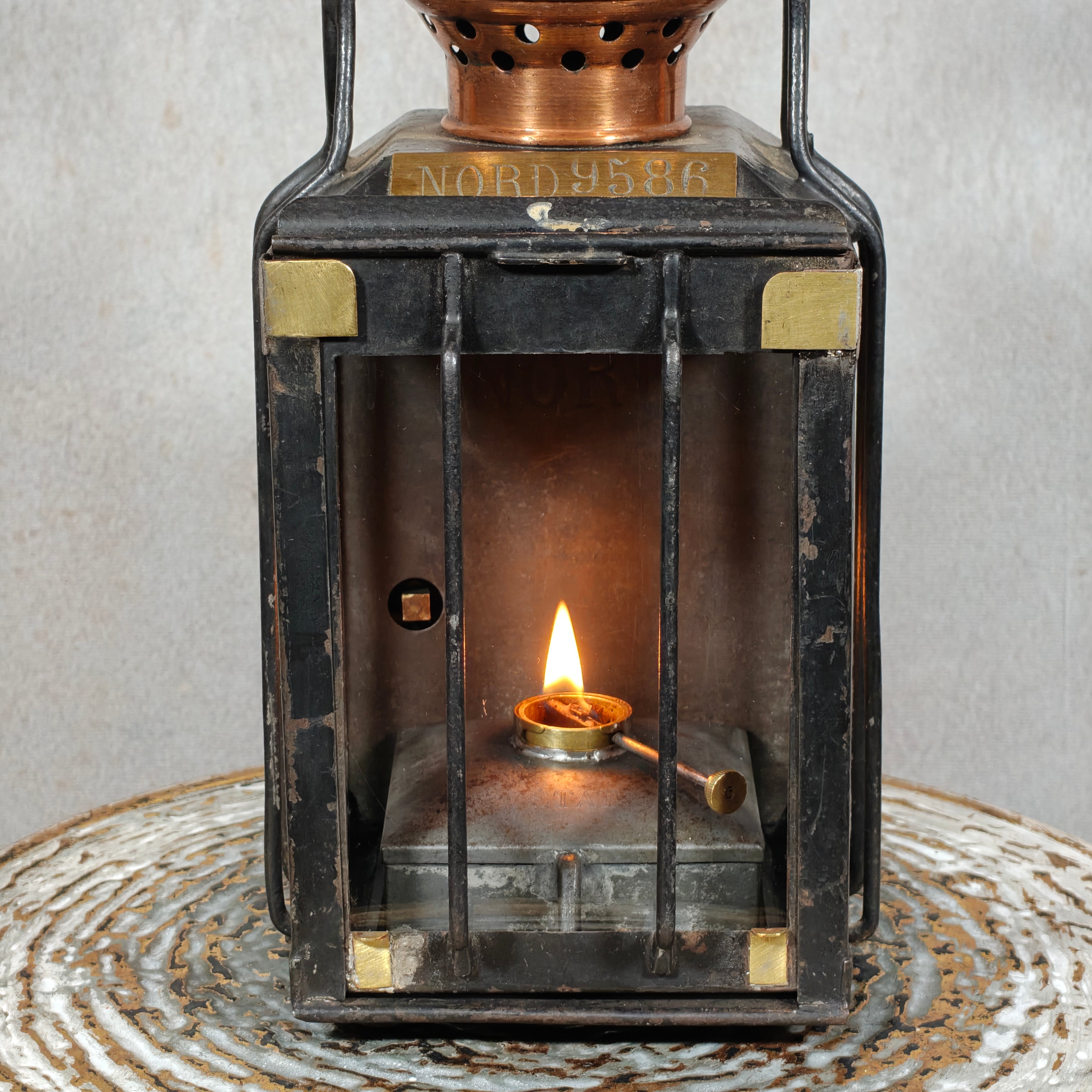Rare Antique Railway Lantern – Luchaire Paris – French Railways (Nord)