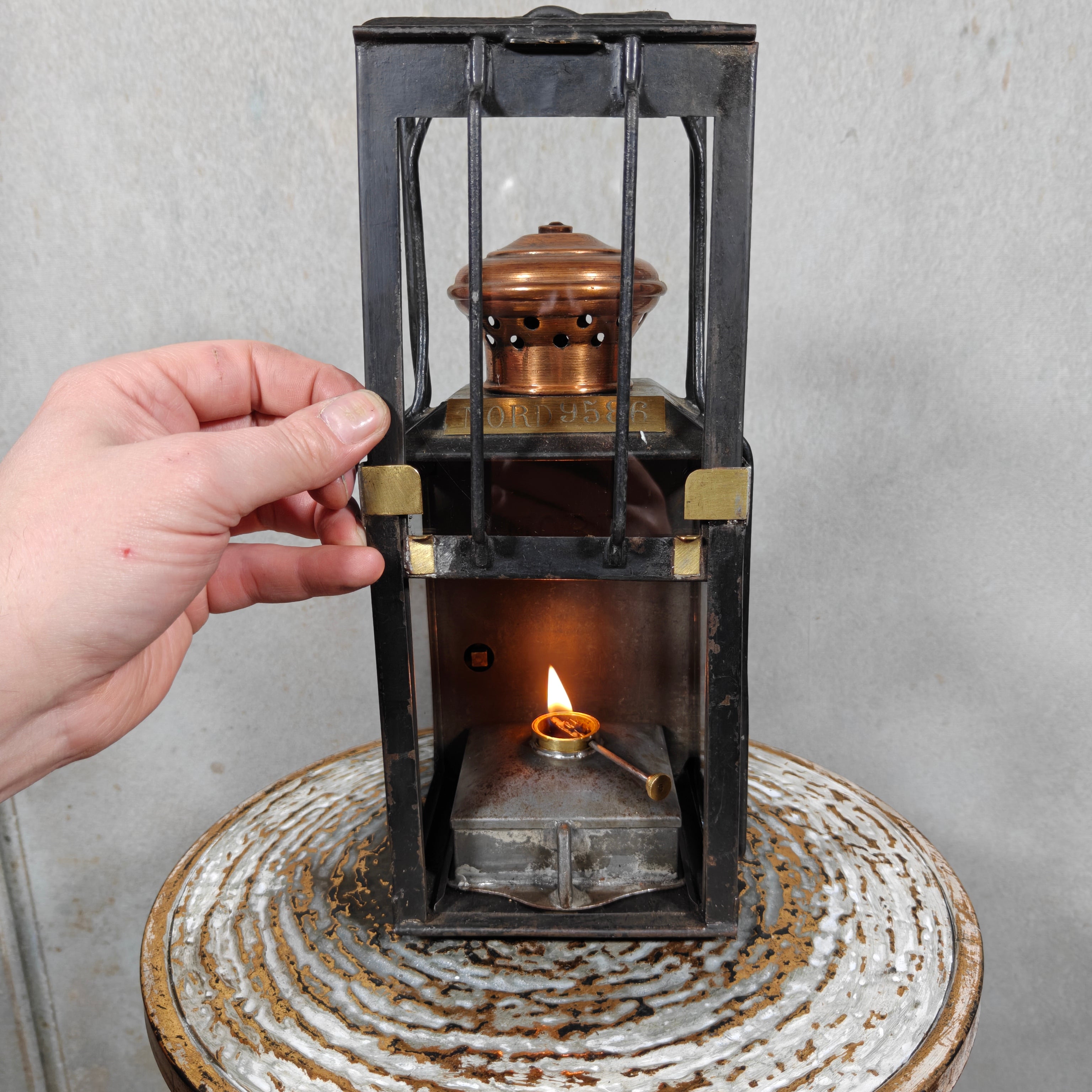 Rare Antique Railway Lantern – Luchaire Paris – French Railways (Nord)