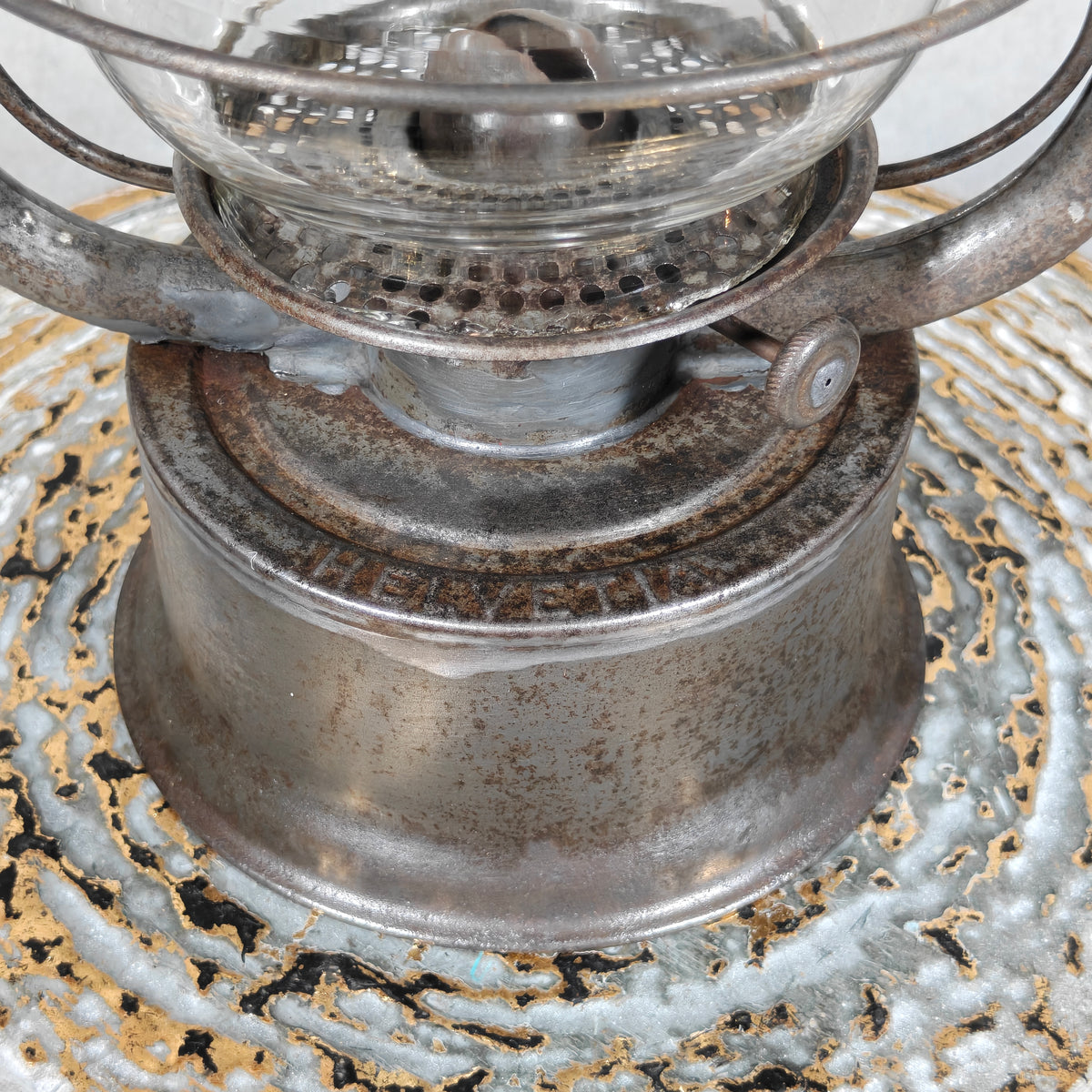 Helvetia Storm Lantern – Rare Swiss Egloff & Cie Model (c. 1920) – Original Marked Glass – Fully Working