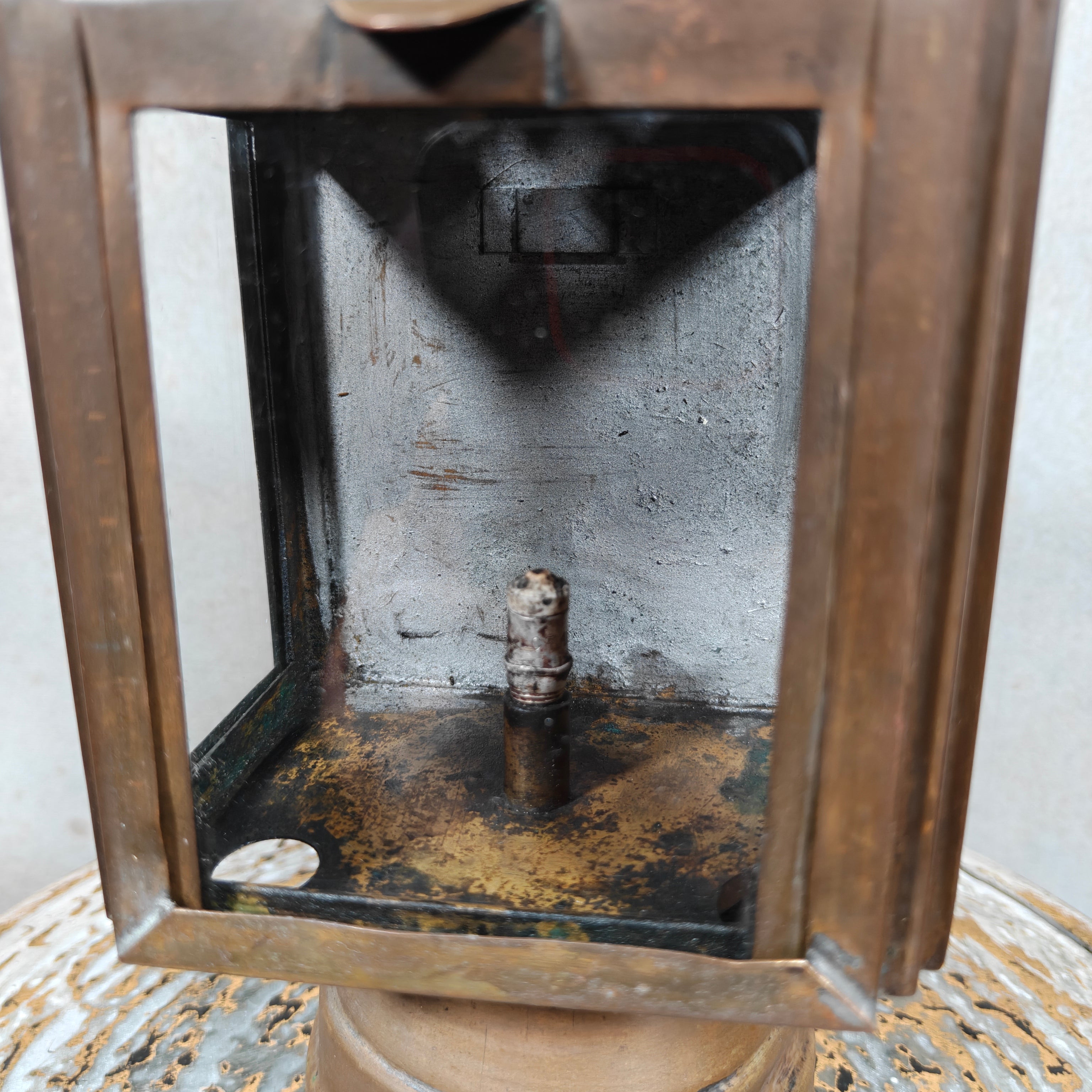 Beautiful Antique A. Butin Carbide Hand Lamp – Paris – Copper & Brass – Circa 1920–1930