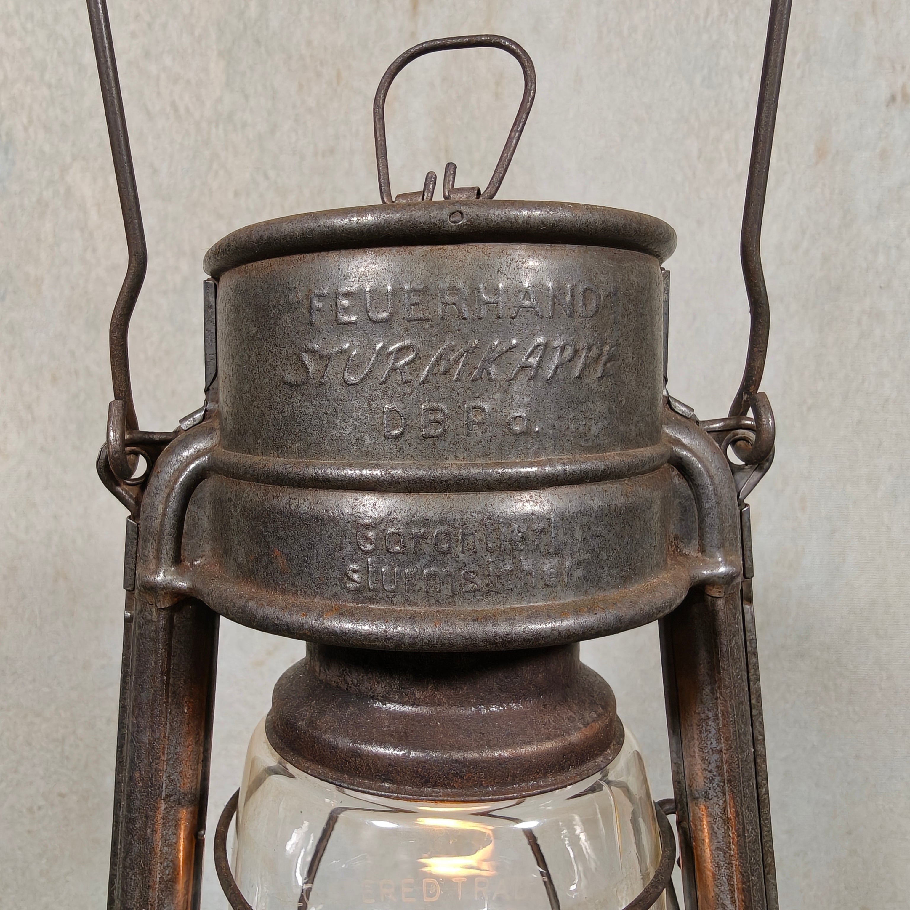 Special hurricane lantern – Feuerhand 276 STK Sturmkappe – in good, usable condition.