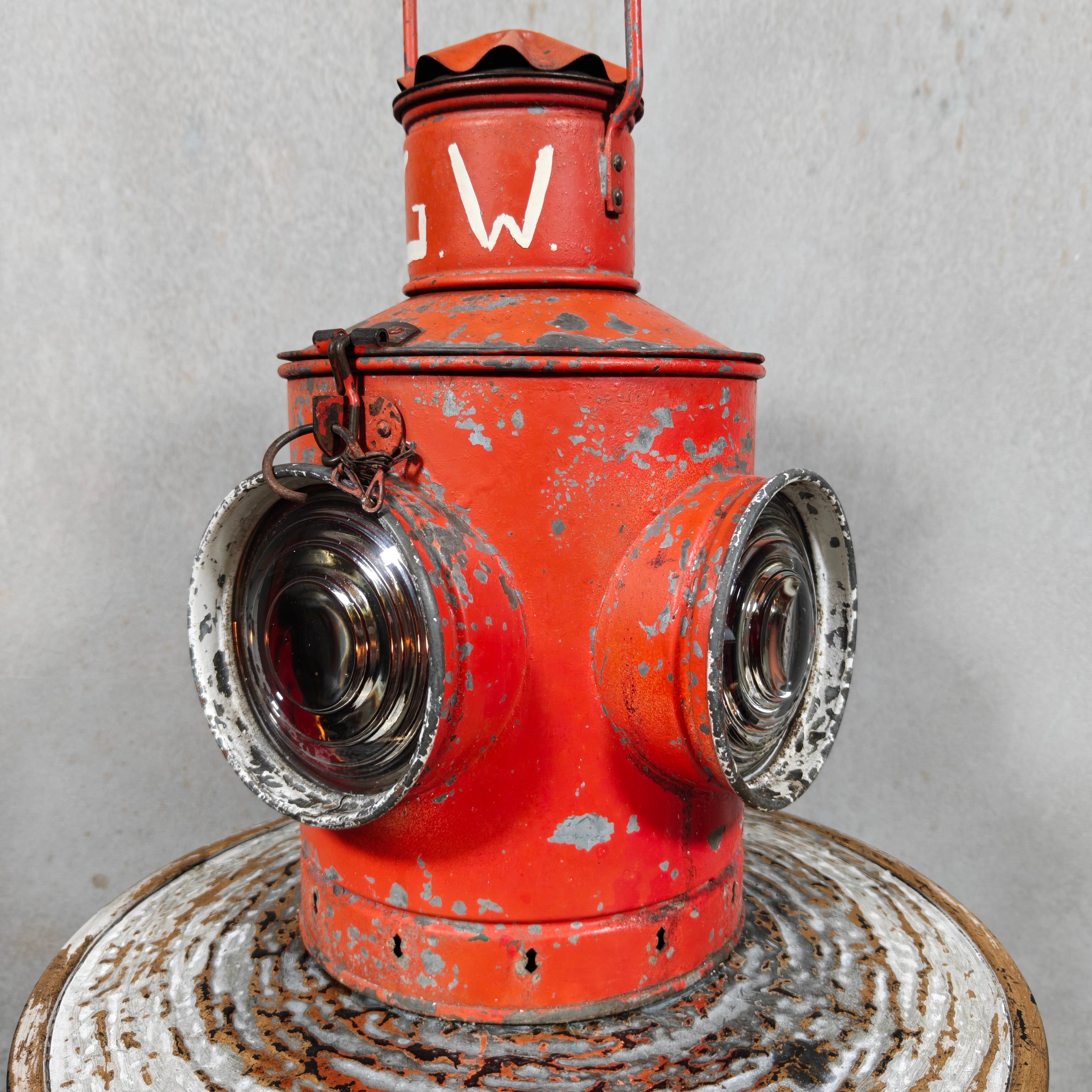 Vintage Red Rear Marker Lamp / Tail Signal Lamp (1950s/60s)