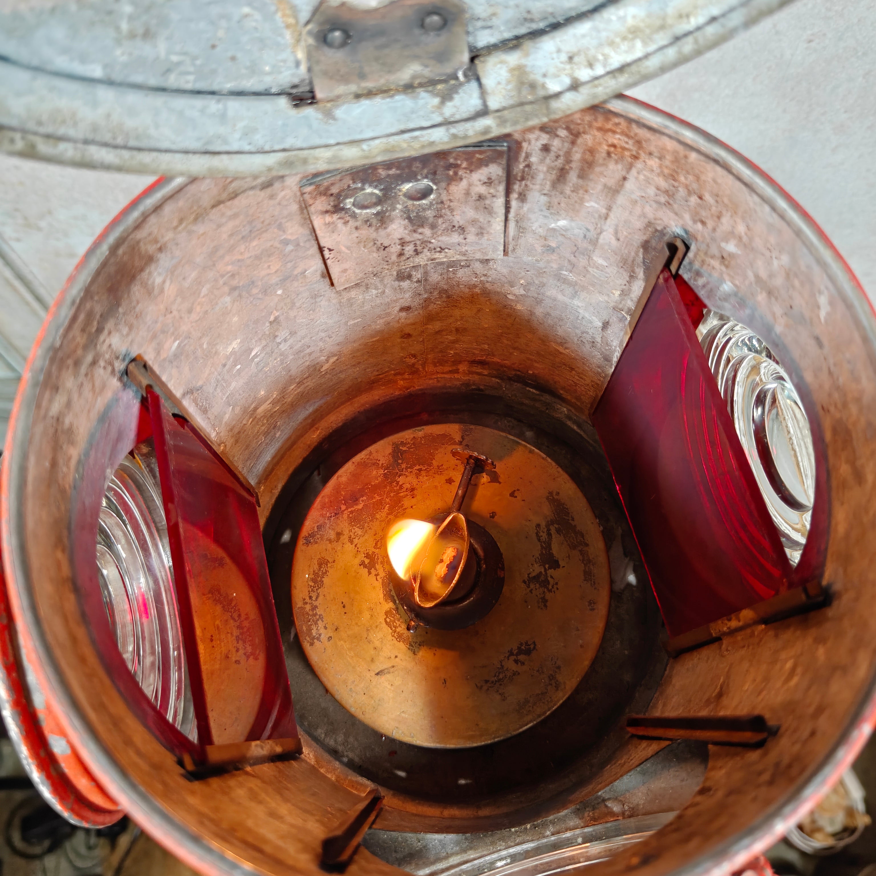 Vintage Red Rear Marker Lamp / Tail Signal Lamp (1950s/60s)