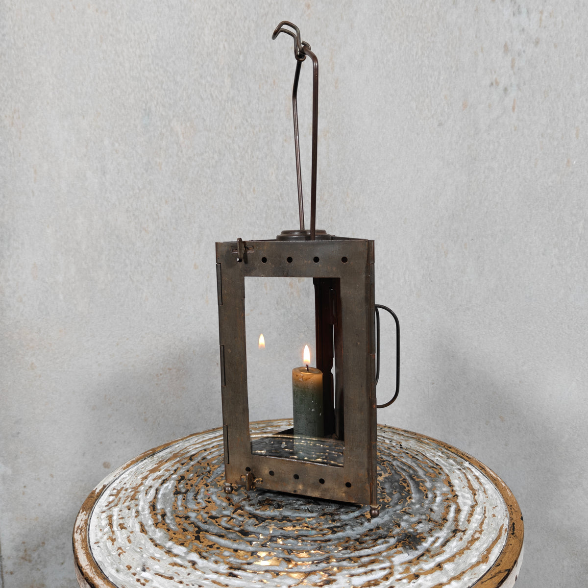 Fantastic Foldable Trench Lantern with Handle – Unmarked, Likely French (1920s/30s)