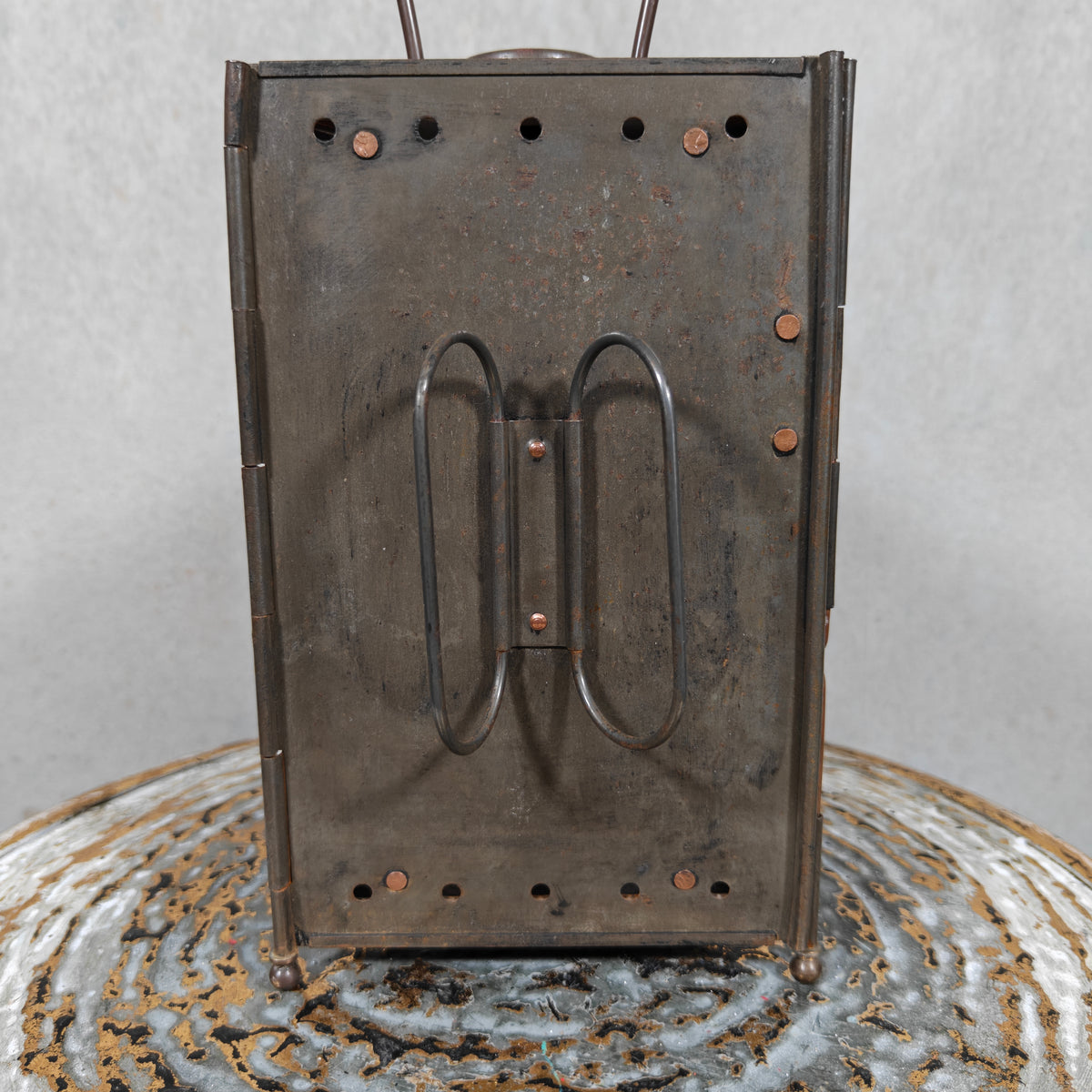 Fantastic Foldable Trench Lantern with Handle – Unmarked, Likely French (1920s/30s)