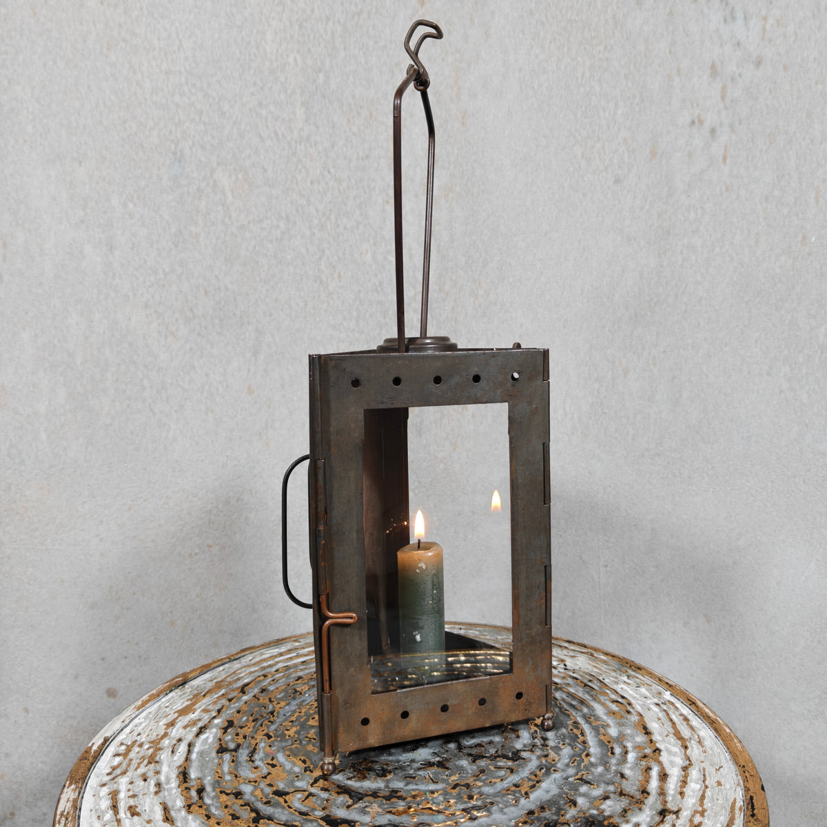 Fantastic Foldable Trench Lantern with Handle – Unmarked, Likely French (1920s/30s)