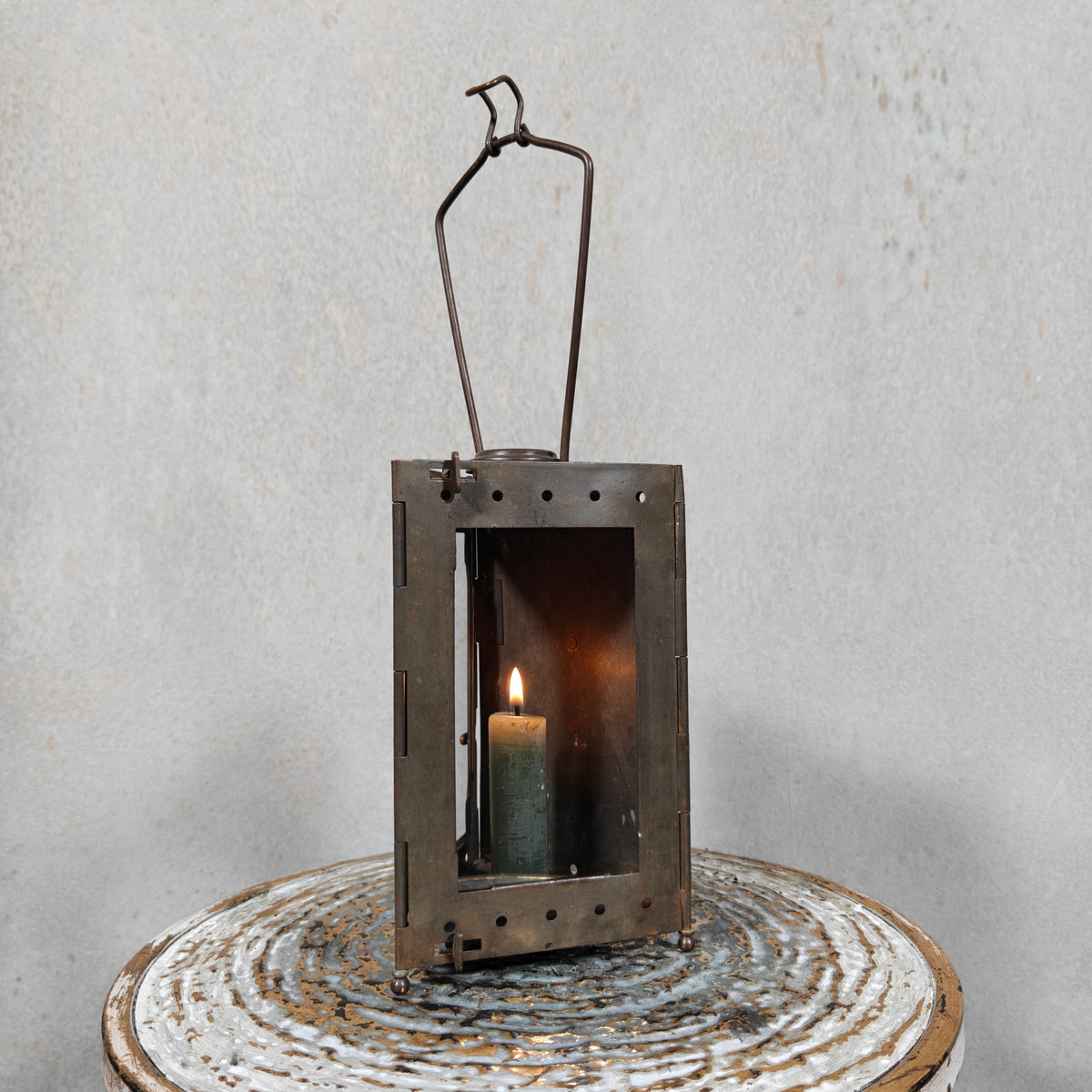 Fantastic Foldable Trench Lantern with Handle – Unmarked, Likely French (1920s/30s)