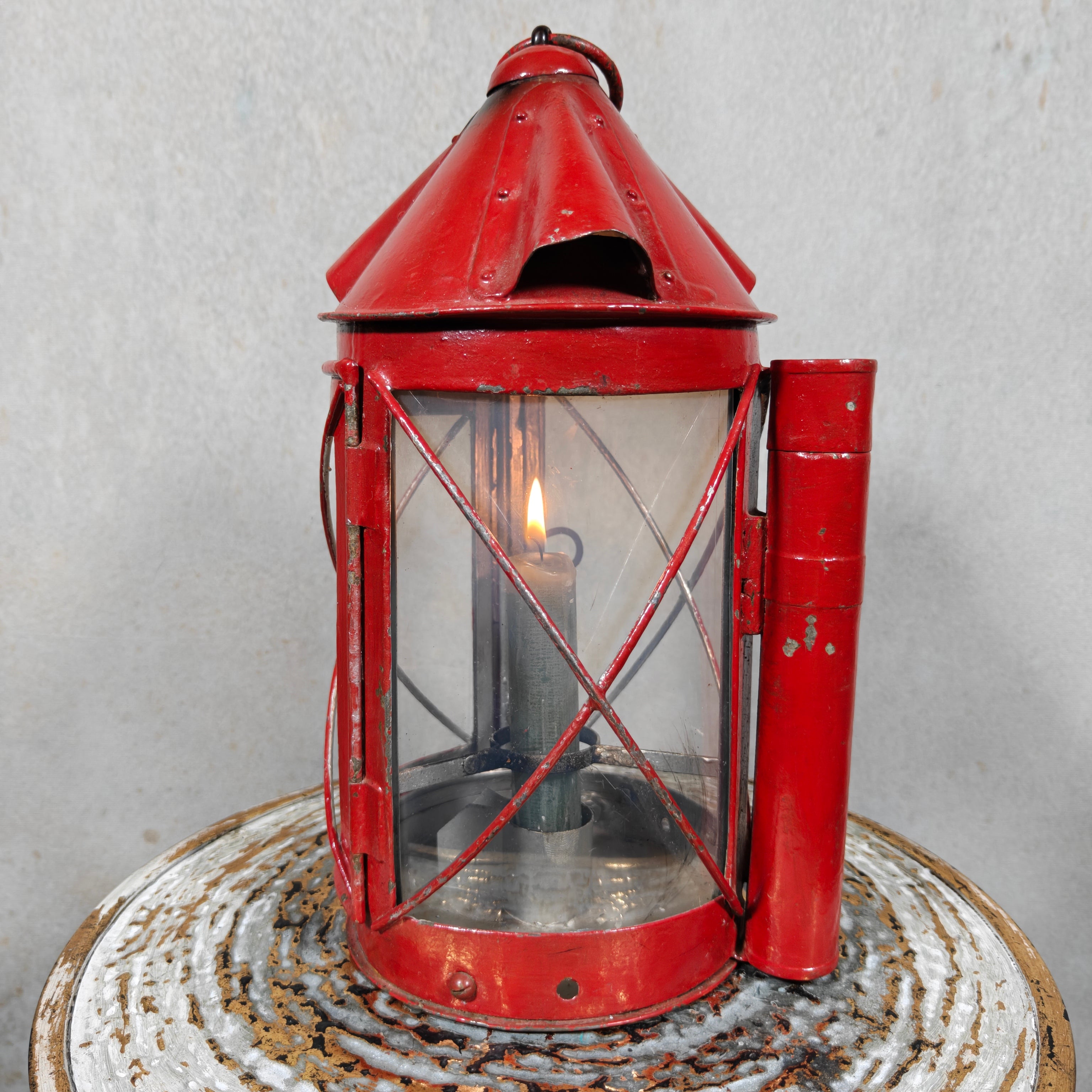 Vintage Swiss Fourgon Lantern (Candle Lantern, 1930s/40s)