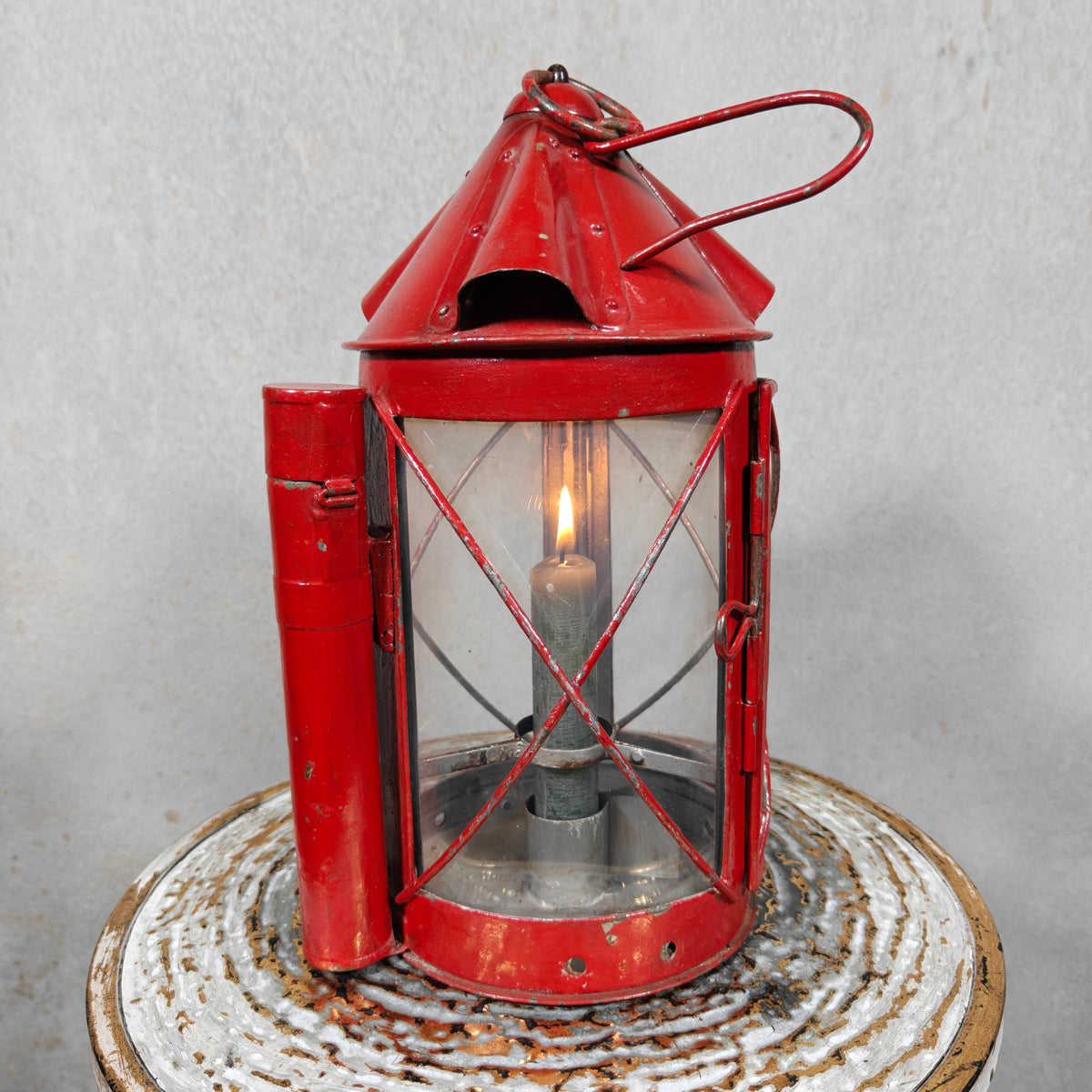 Vintage Swiss Fourgon Lantern (Candle Lantern, 1930s/40s)