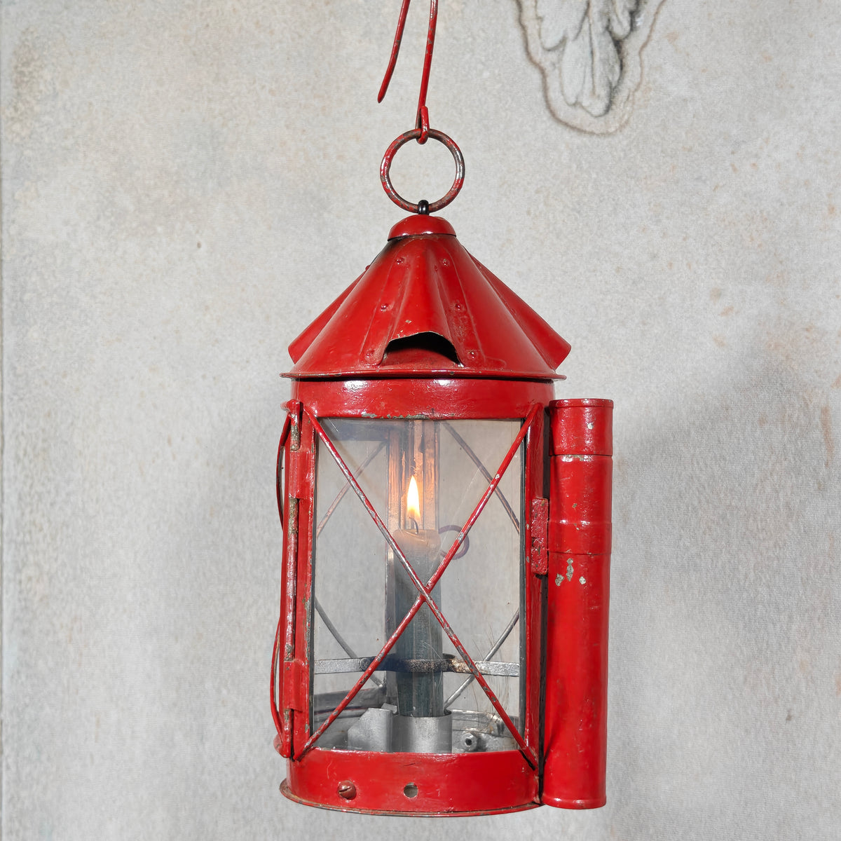 Vintage Swiss Fourgon Lantern (Candle Lantern, 1930s/40s)