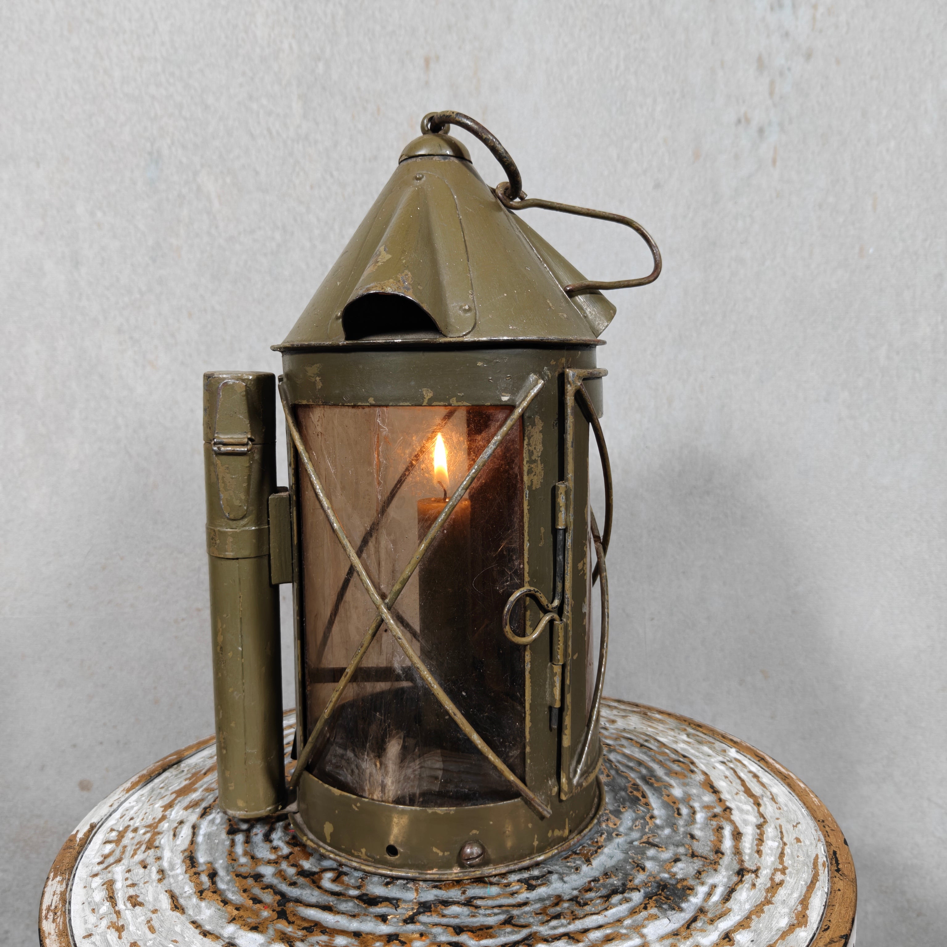 Vintage Swiss Fourgon Lantern (Candle Lantern, 1930s/40s)