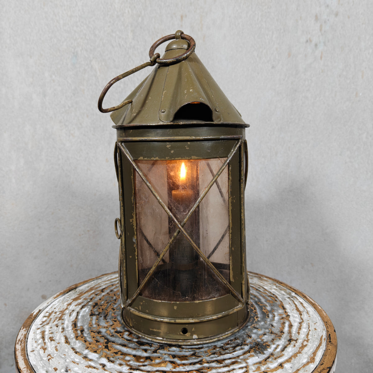 Vintage Swiss Fourgon Lantern (Candle Lantern, 1930s/40s)