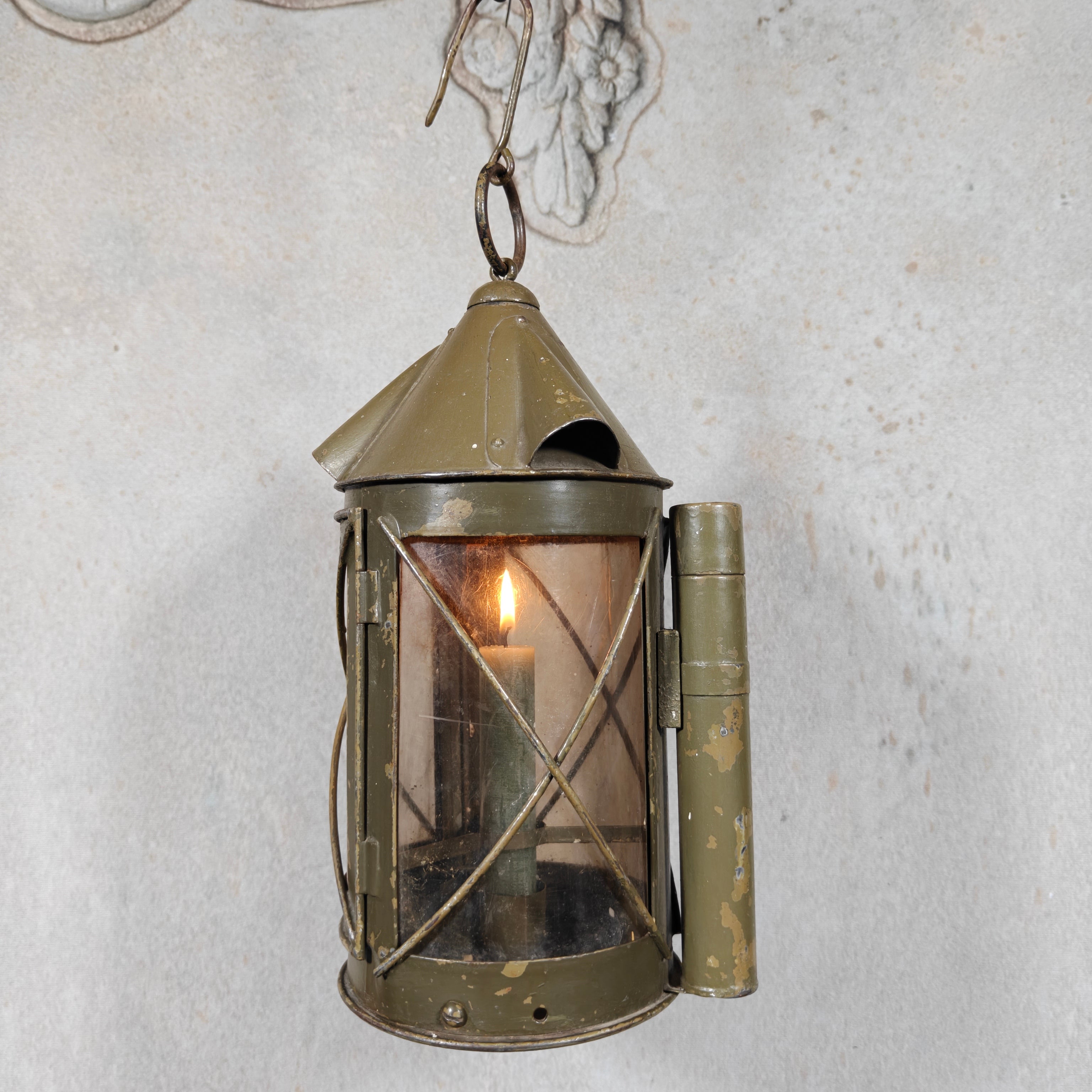 Vintage Swiss Fourgon Lantern (Candle Lantern, 1930s/40s)