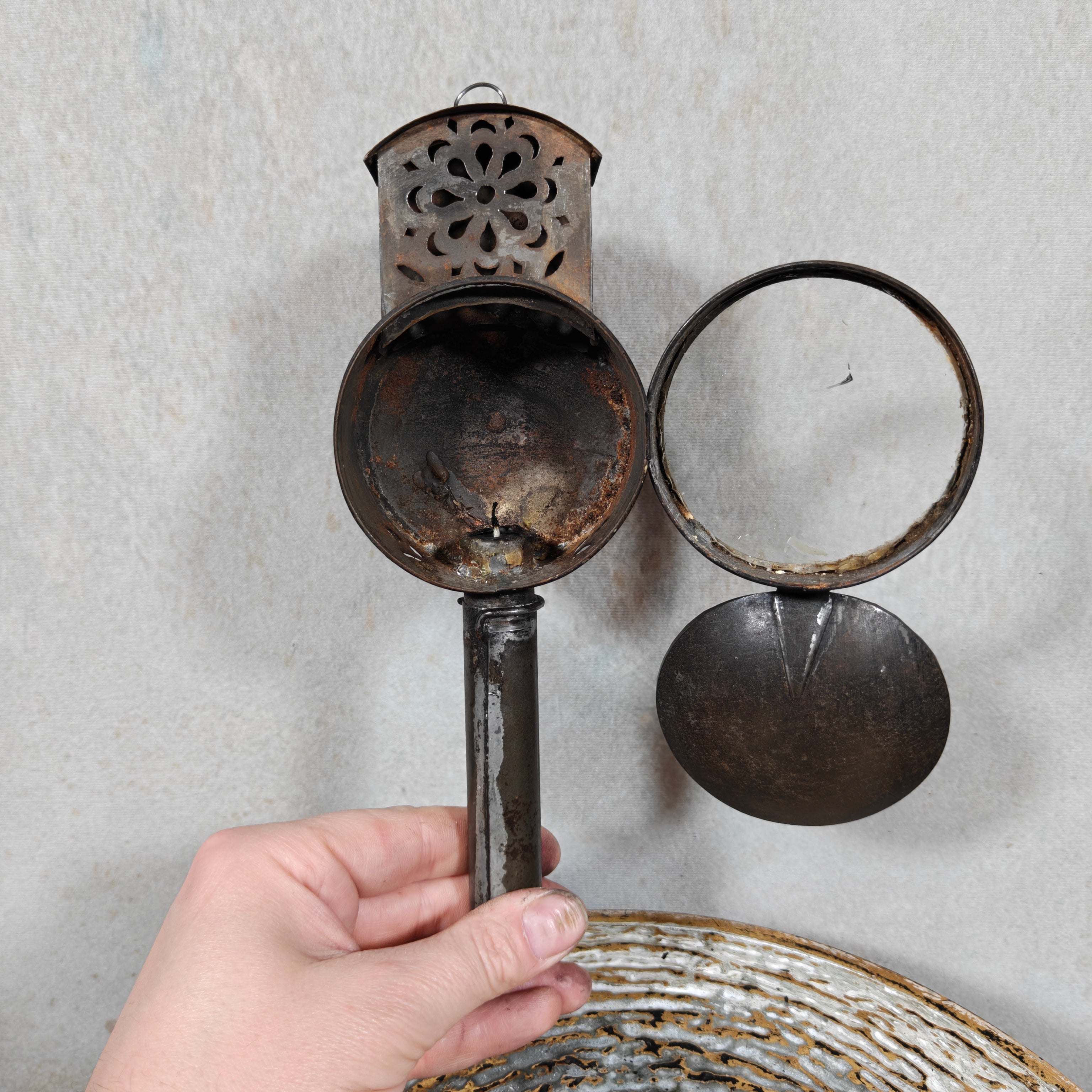 Vintage Travel candle Lantern – 1930s
