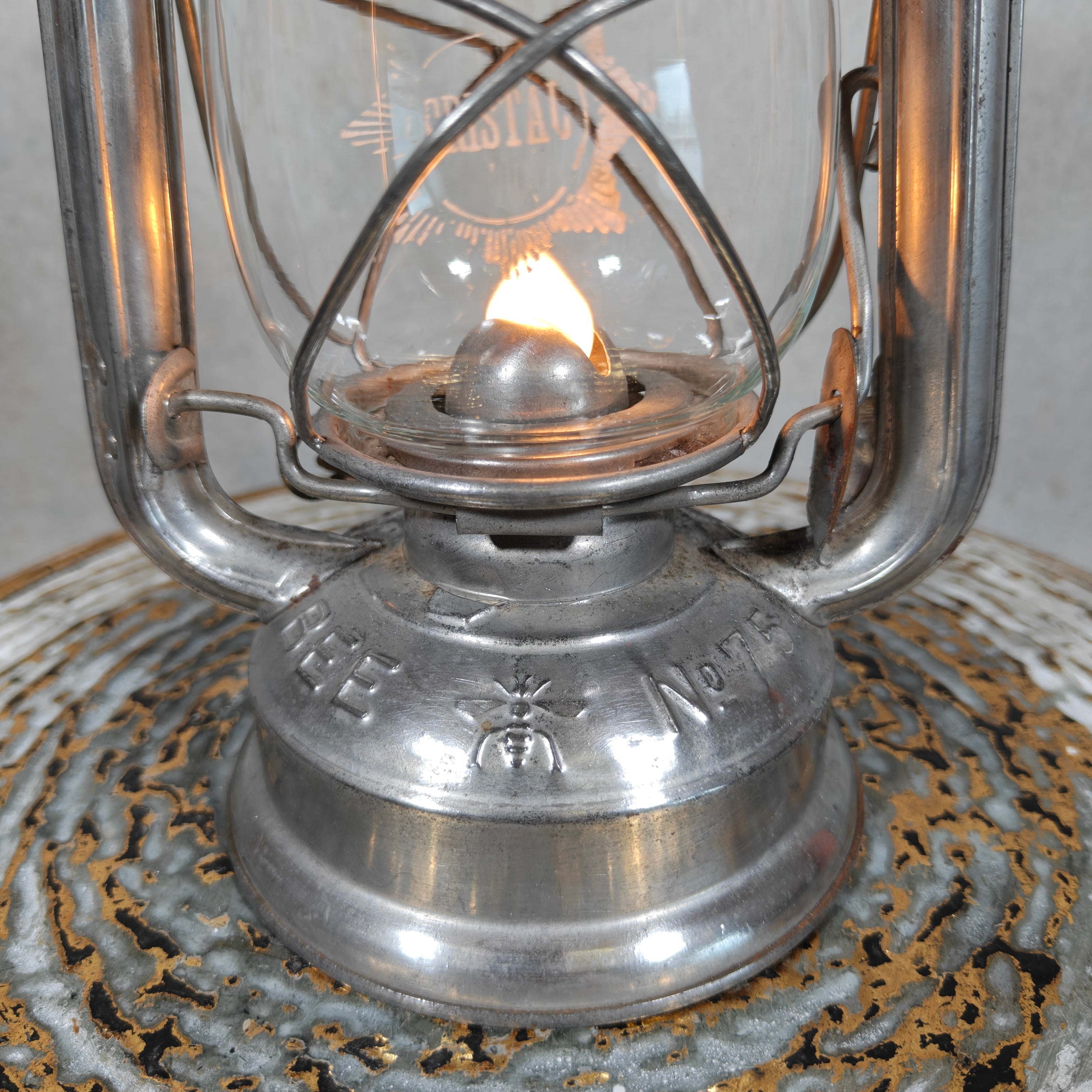 Beautiful and Rare German Hurricane Lantern – Bee 75, Look‑alike of the Bat 158, Made in Germany, 1970s/1980s
