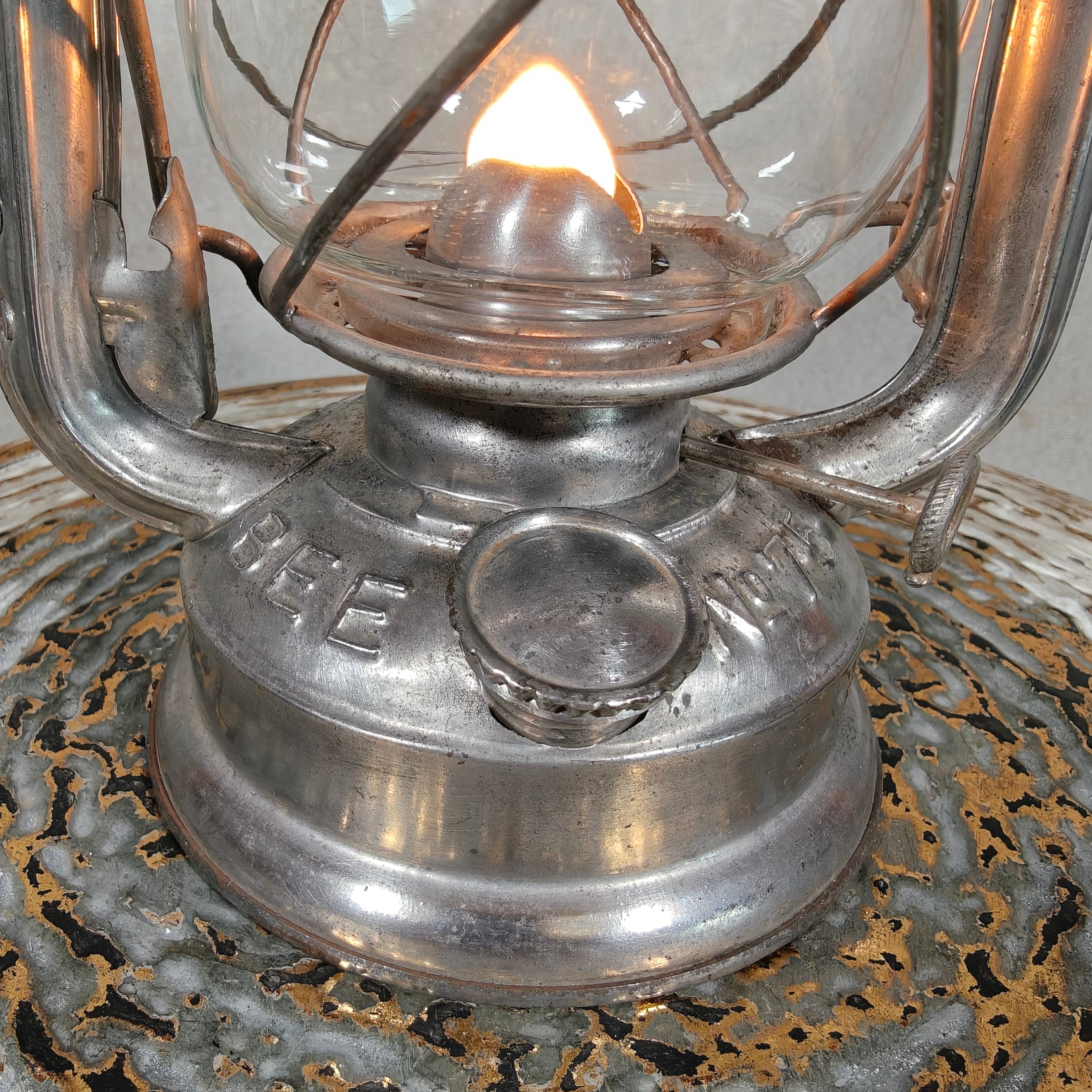 Beautiful and Rare German Hurricane Lantern – Bee 75, Look‑alike of the Bat 158, Made in Germany, 1970s/1980s