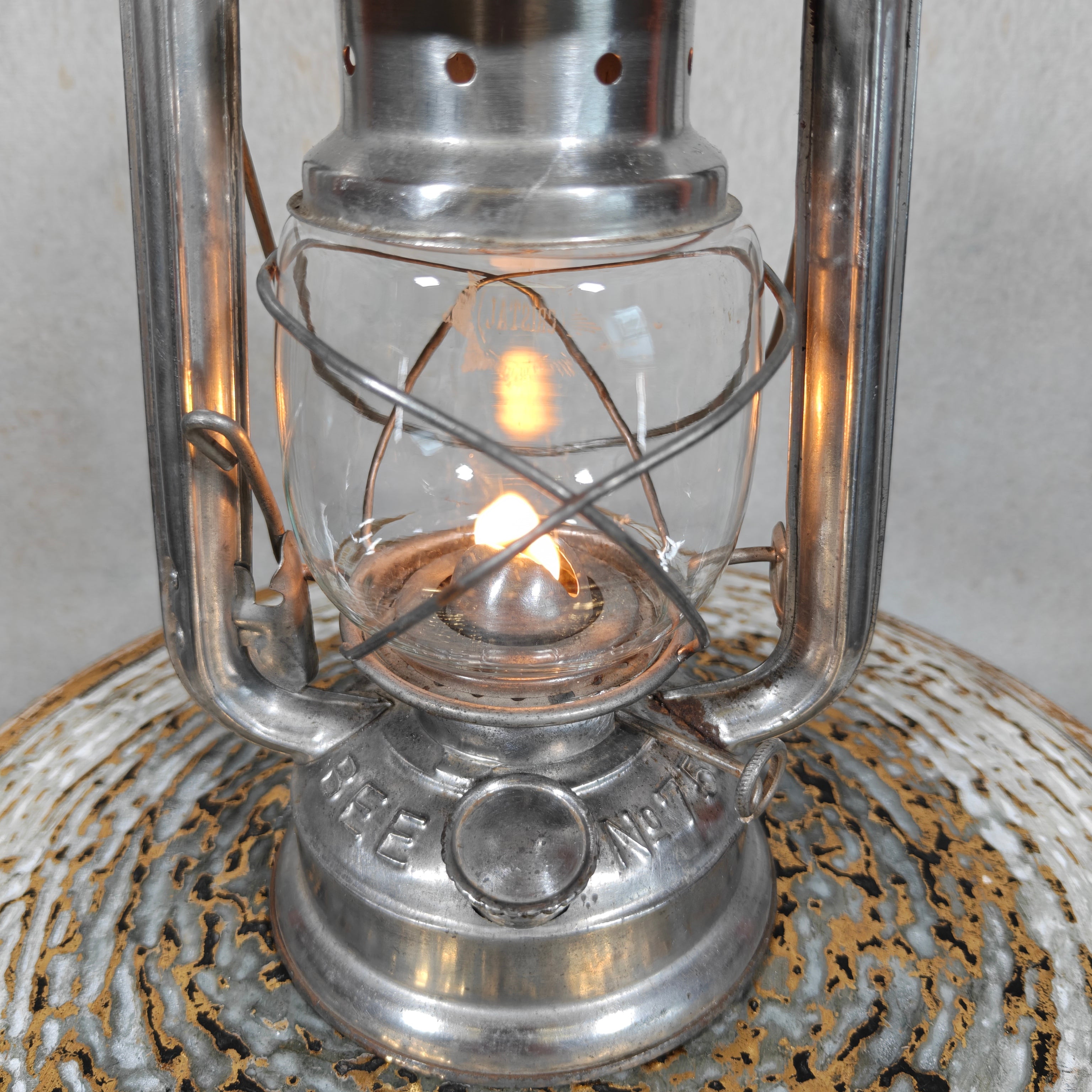 Beautiful and Rare German Hurricane Lantern – Bee 75, Look‑alike of the Bat 158, Made in Germany, 1970s/1980s