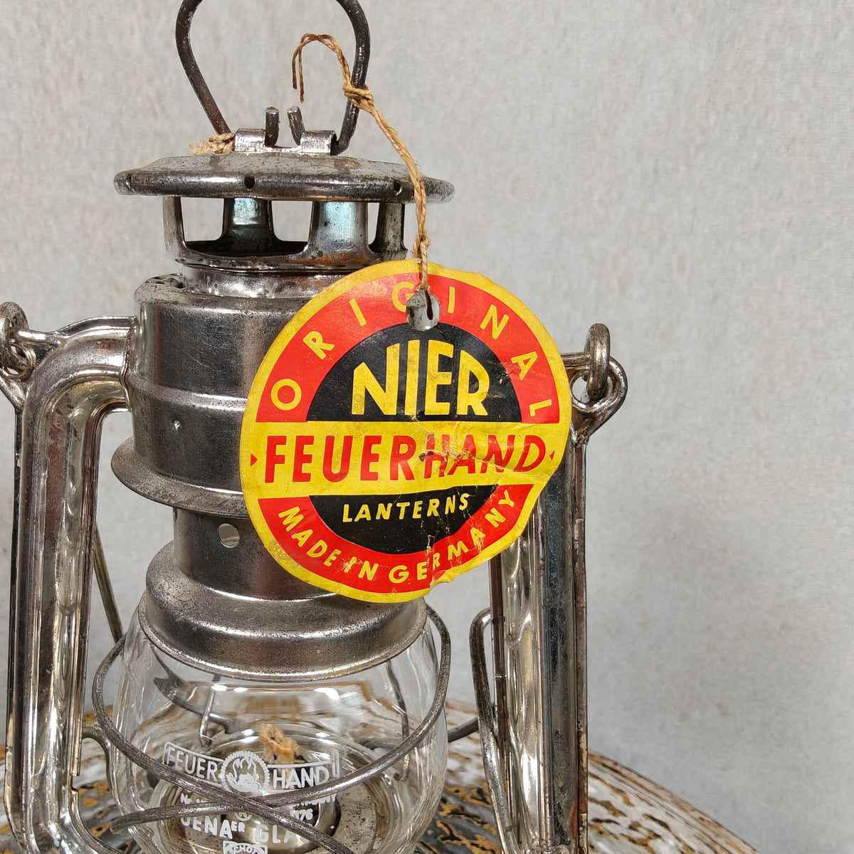 Fantastic New Old Stock Unused Hurricane Lantern – Feuerhand 175, 1970s, with Original Tag