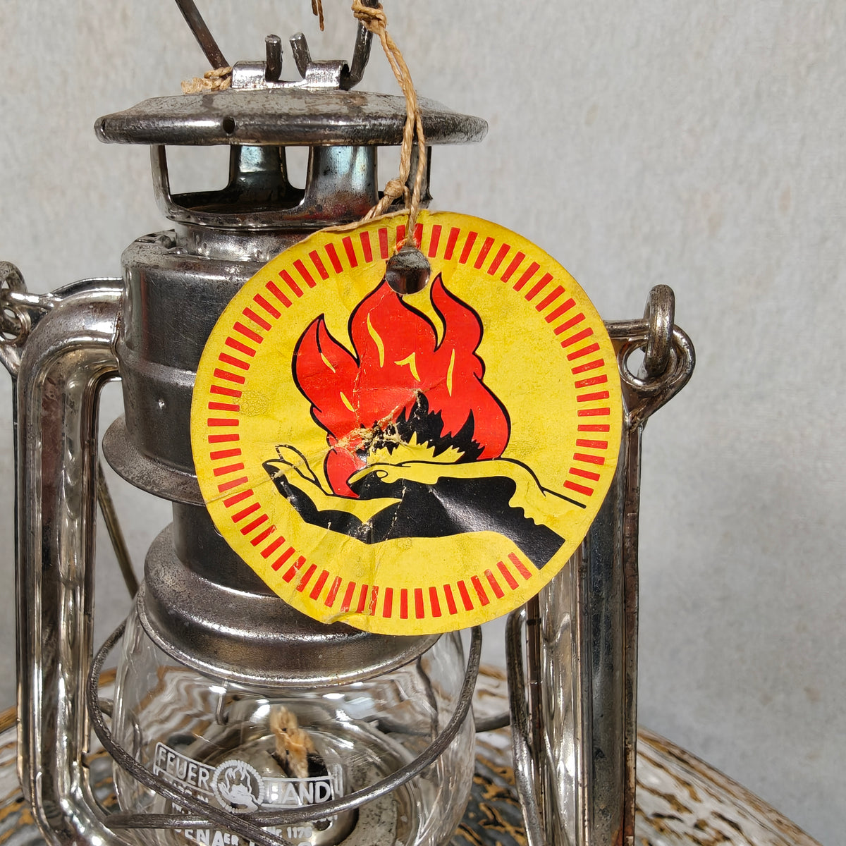 Fantastic New Old Stock Unused Hurricane Lantern – Feuerhand 175, 1970s, with Original Tag