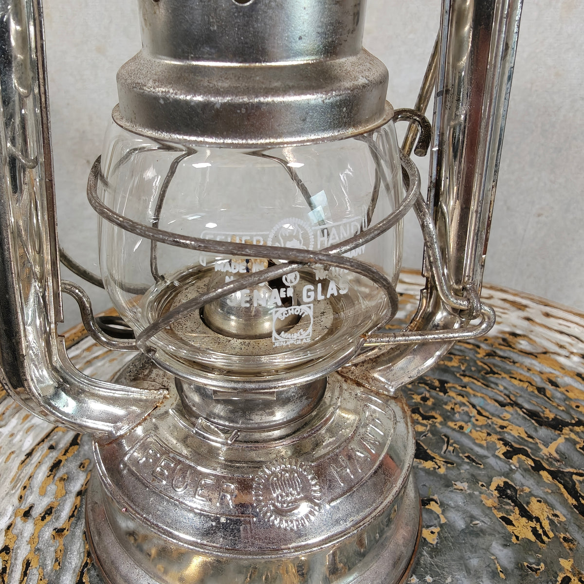 Fantastic New Old Stock Unused Hurricane Lantern – Feuerhand 175, 1970s, with Original Tag