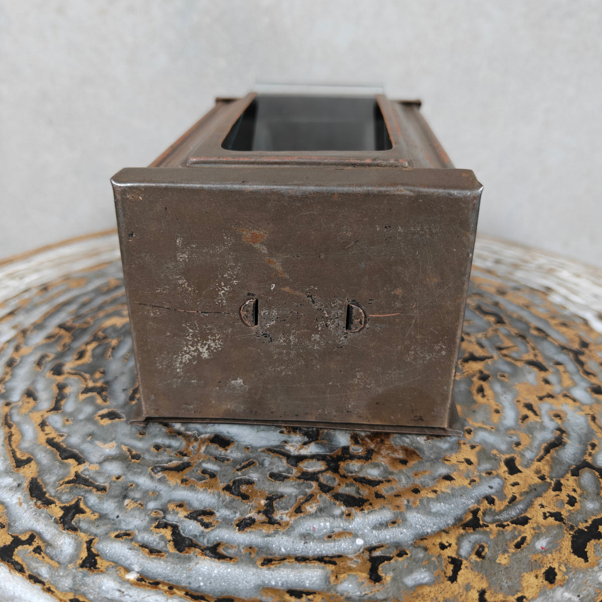 Unique Old & Vintage Hand Lantern / Candle Lamp – Hand Lamp with Glass and Red Rear Light, Complete and Working