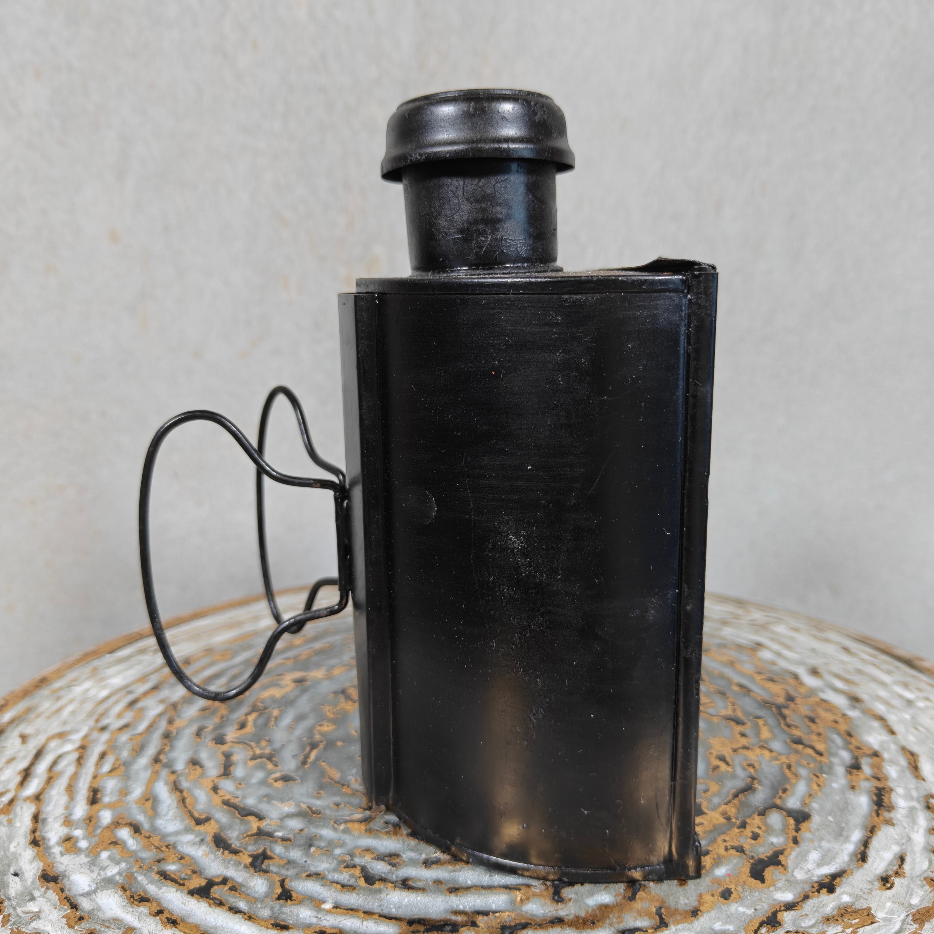 Antique Signal Lamp / Candle Lantern / Hand Lantern with Red Glass