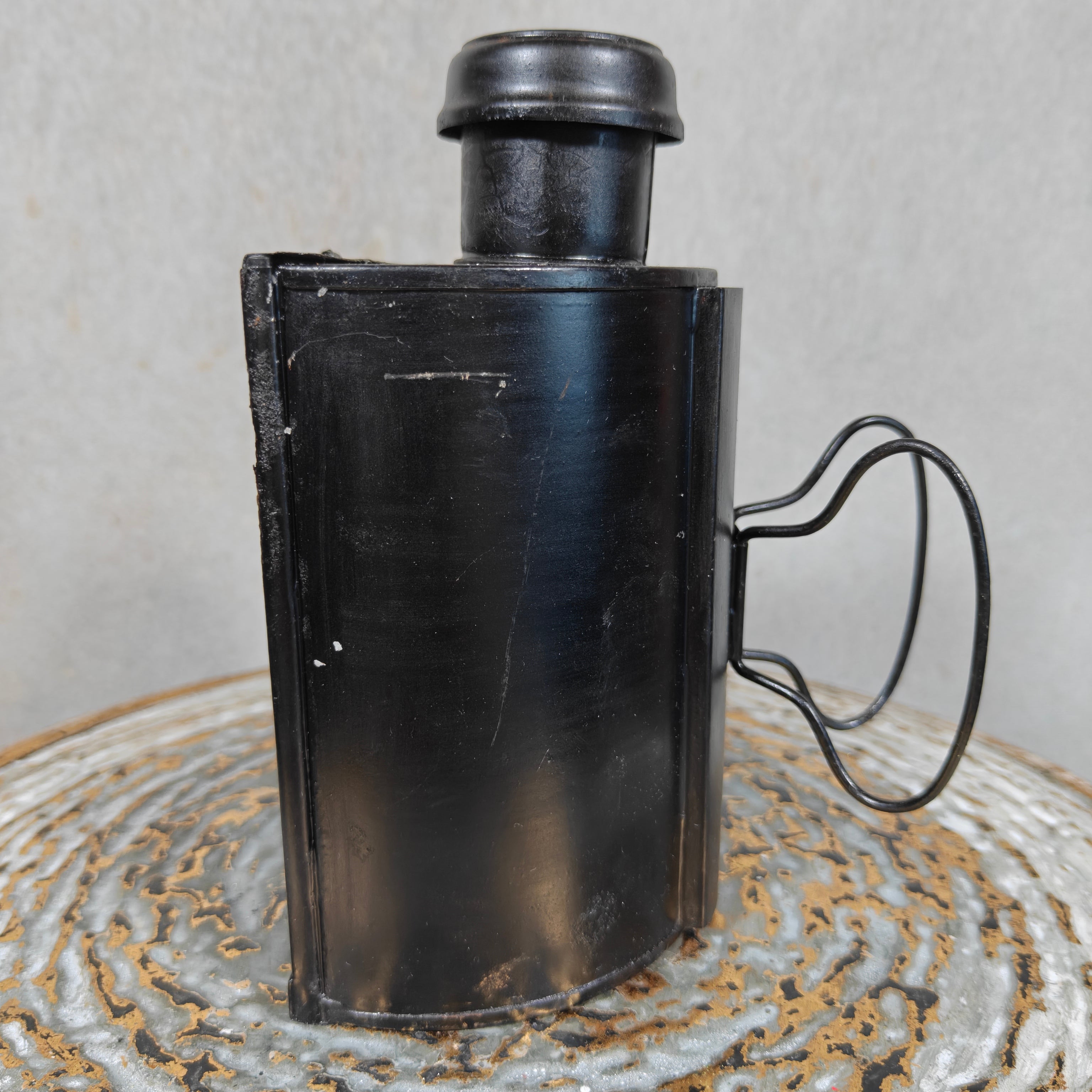 Antique Signal Lamp / Candle Lantern / Hand Lantern with Red Glass