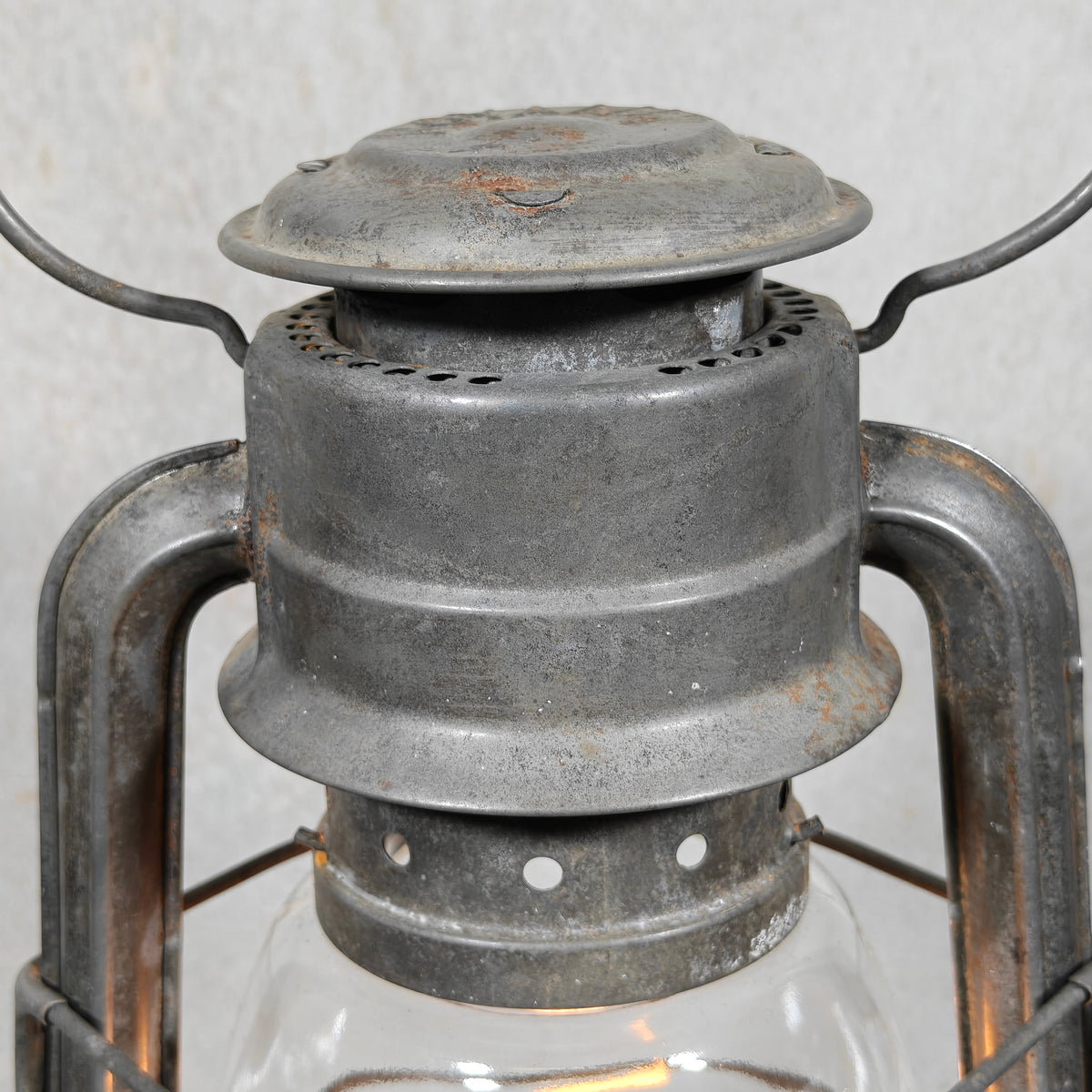 Vintage Royalux Hurricane Lantern – French Storm Lantern with Unique Glass Lift Mechanism – Fully Working