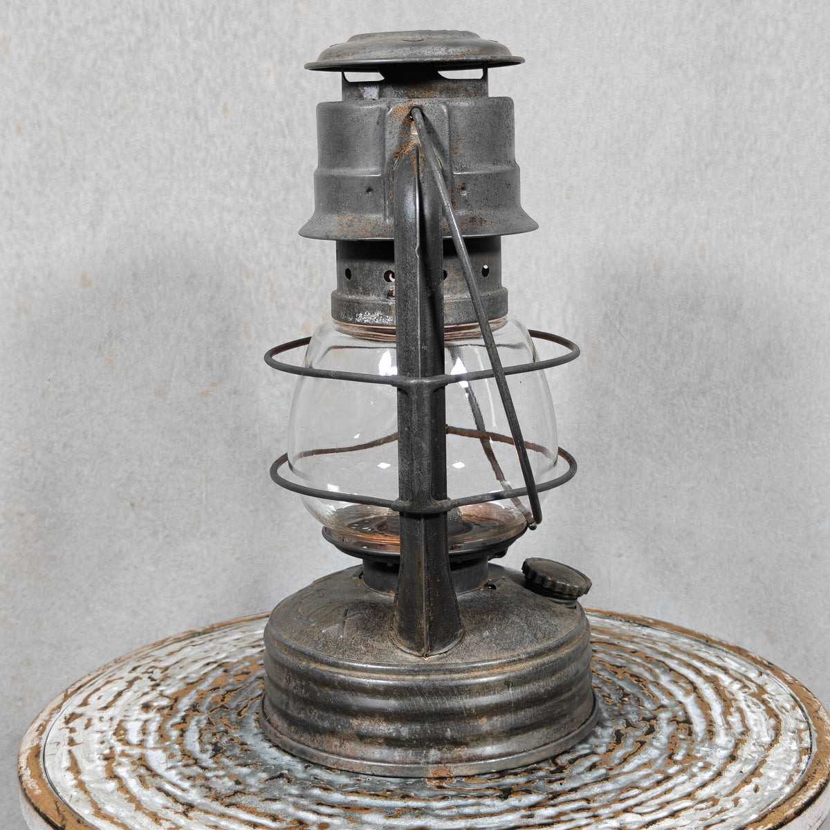 Vintage Royalux Hurricane Lantern – French Storm Lantern with Unique Glass Lift Mechanism – Fully Working