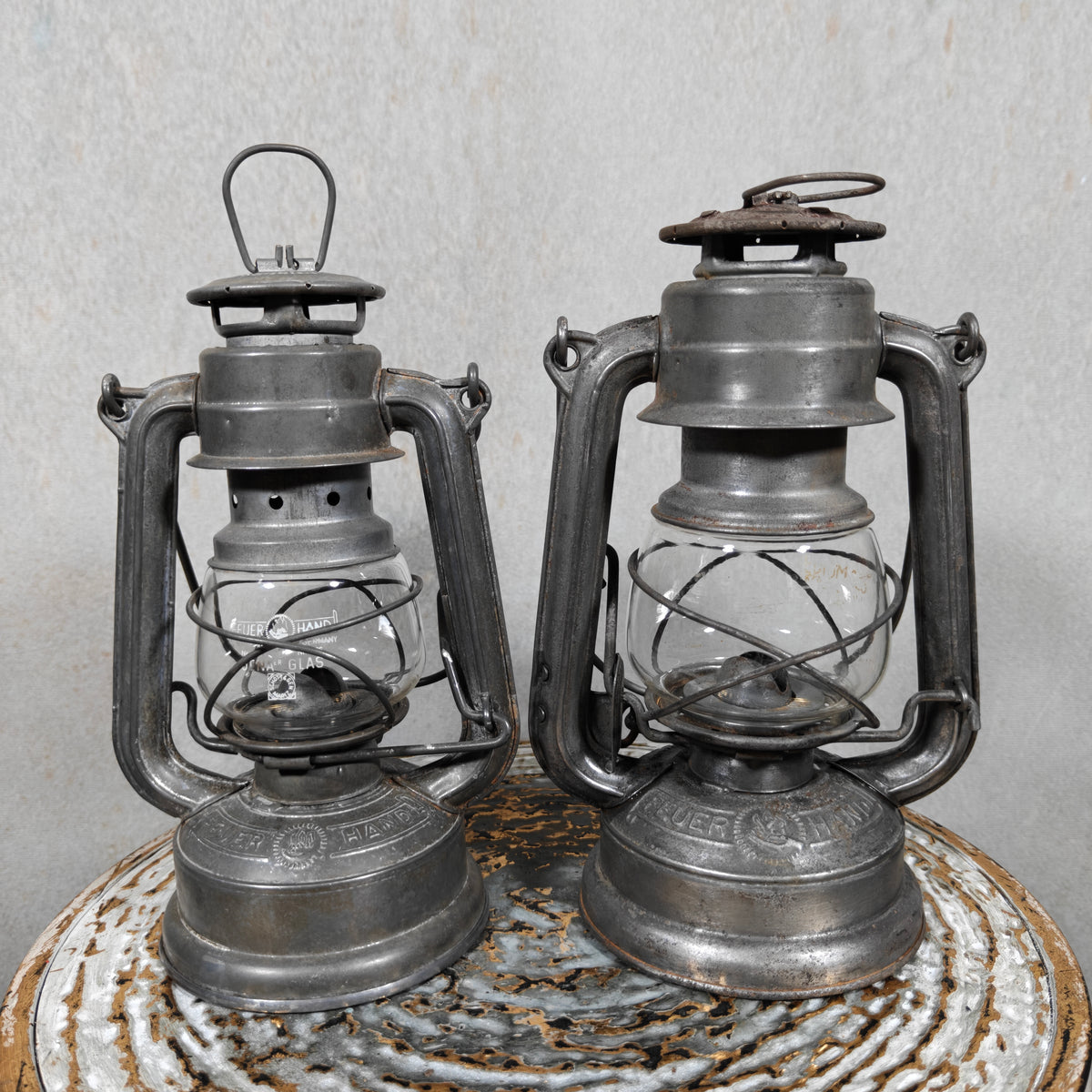 Rare Feuerhand 225 Medium Hurricane Lantern – German 1937–1942 Model with Original Marked Globe