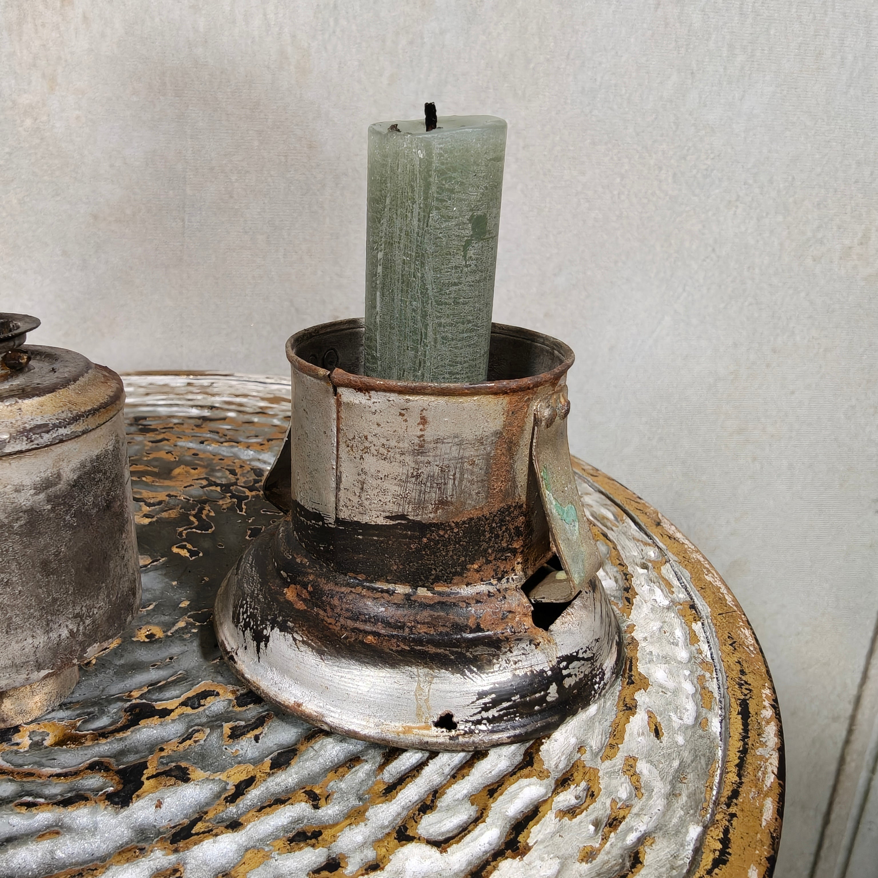 Rare 1920s Brass Ship’s Lantern by Ets. Girardin – Dual Fuel (Oil & Candle) – Marine Marked