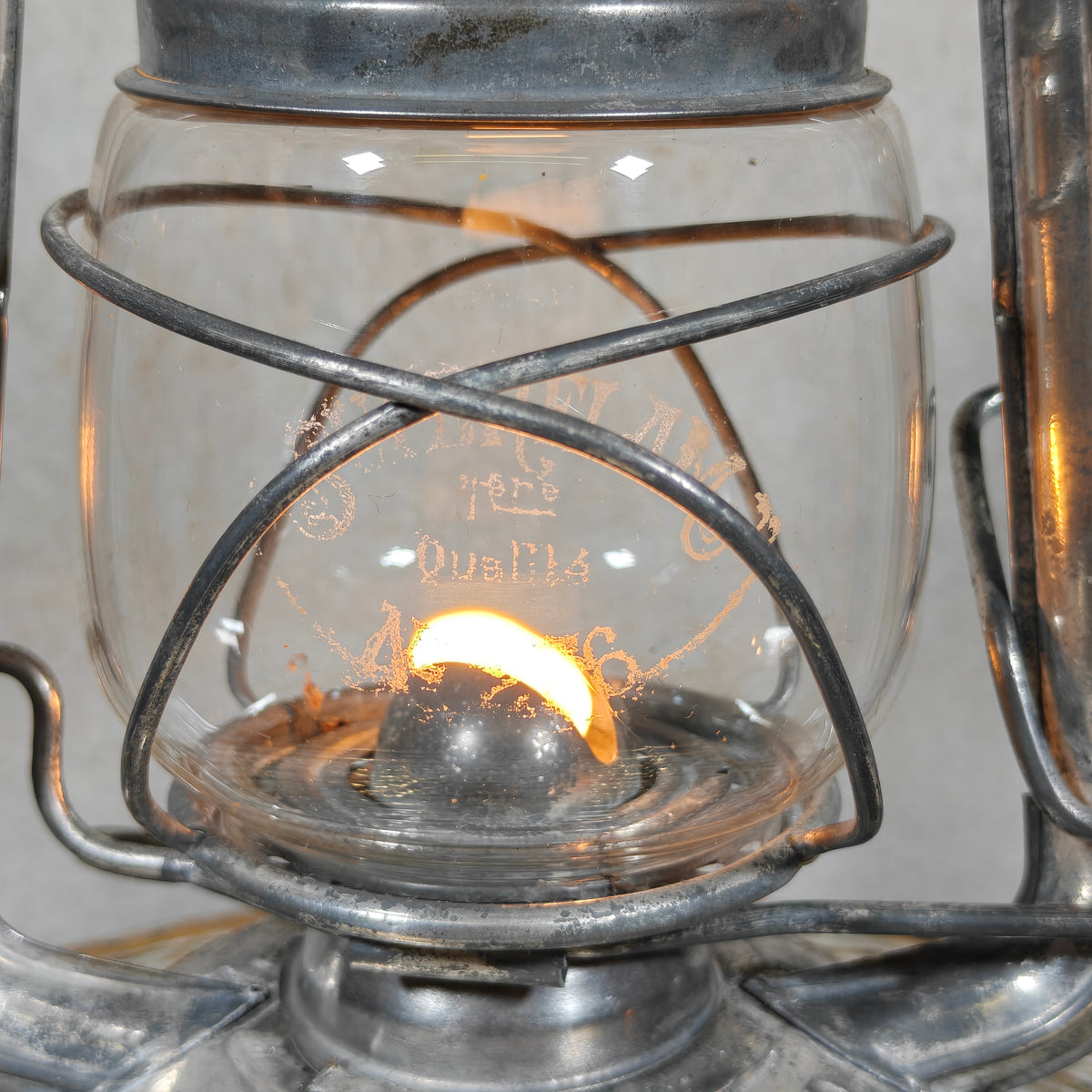 Vintage Feuerhand 276 Superflam Storm Lantern – Complete, Working & Featuring Rare Etched Superflam Glass (1960s–1970s)