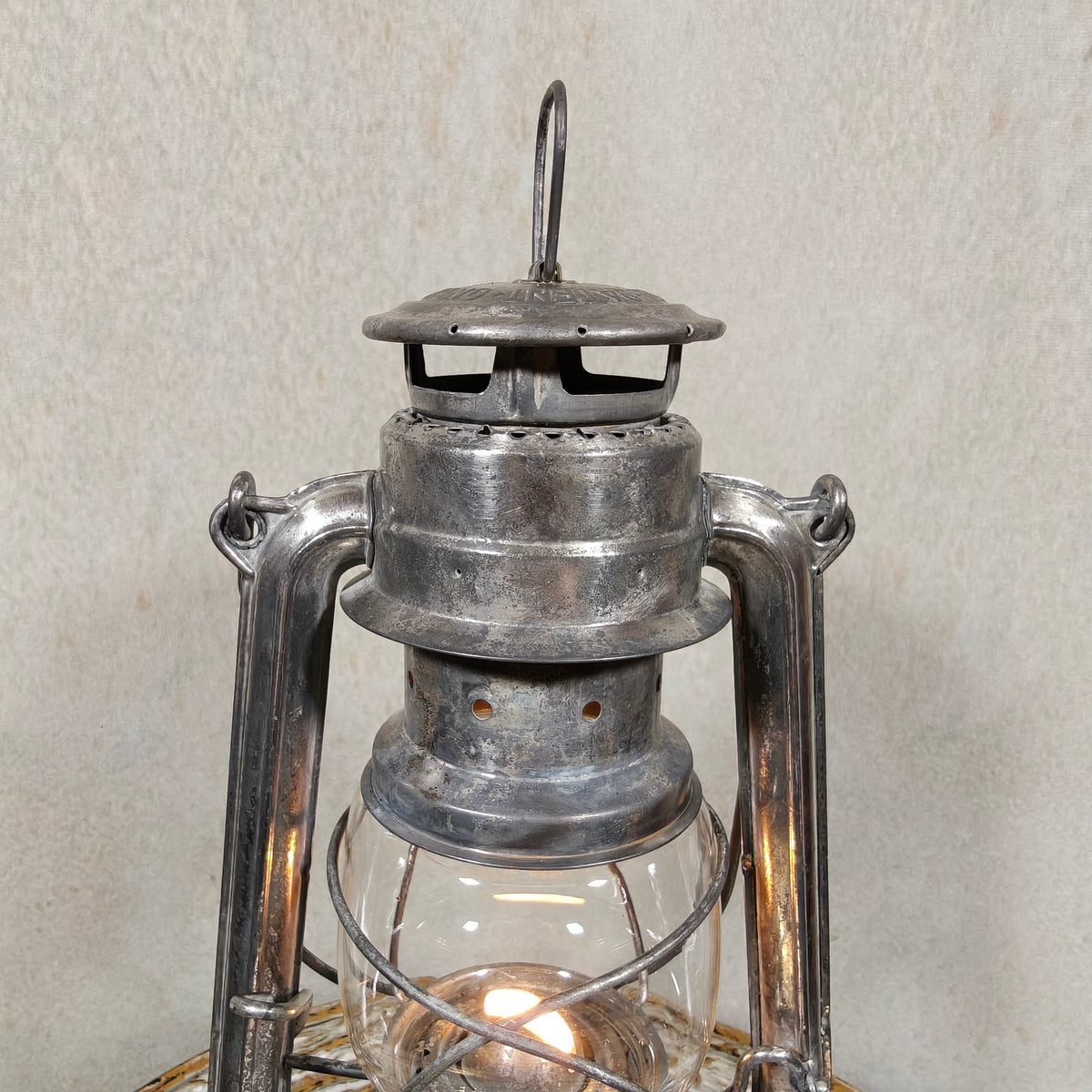 Vintage Feuerhand 276 Superflam Storm Lantern – Complete, Working & Featuring Rare Etched Superflam Glass (1960s–1970s)