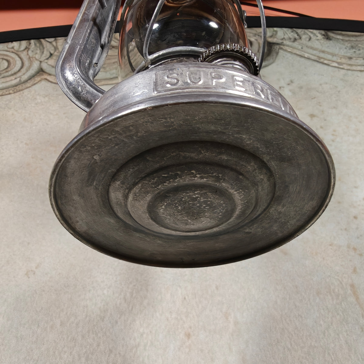 Vintage Feuerhand 276 Superflam Storm Lantern – Complete, Working & Featuring Rare Etched Superflam Glass (1960s–1970s)