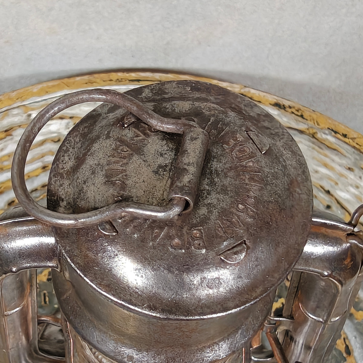 Rare Pre‑War BAT 155 Storm Lantern – Small Model, Excellent Condition, Marked Glass (1930s)