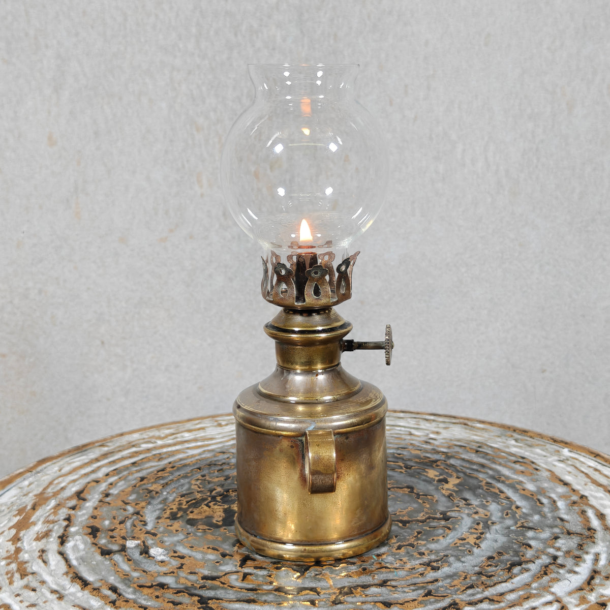 Vintage French “Pigeon” Oil Lamp – Rare Small Model