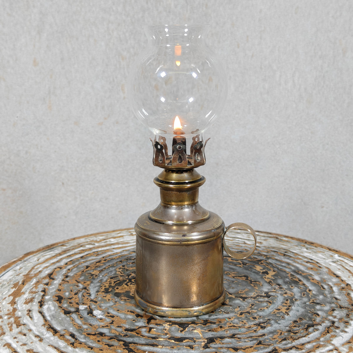Vintage French “Pigeon” Oil Lamp – Rare Small Model