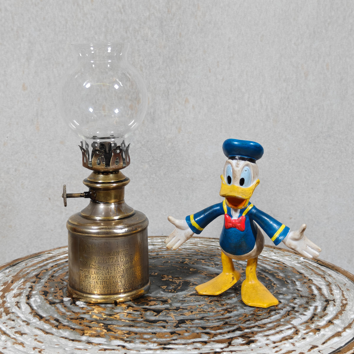 Vintage French “Pigeon” Oil Lamp – Rare Small Model