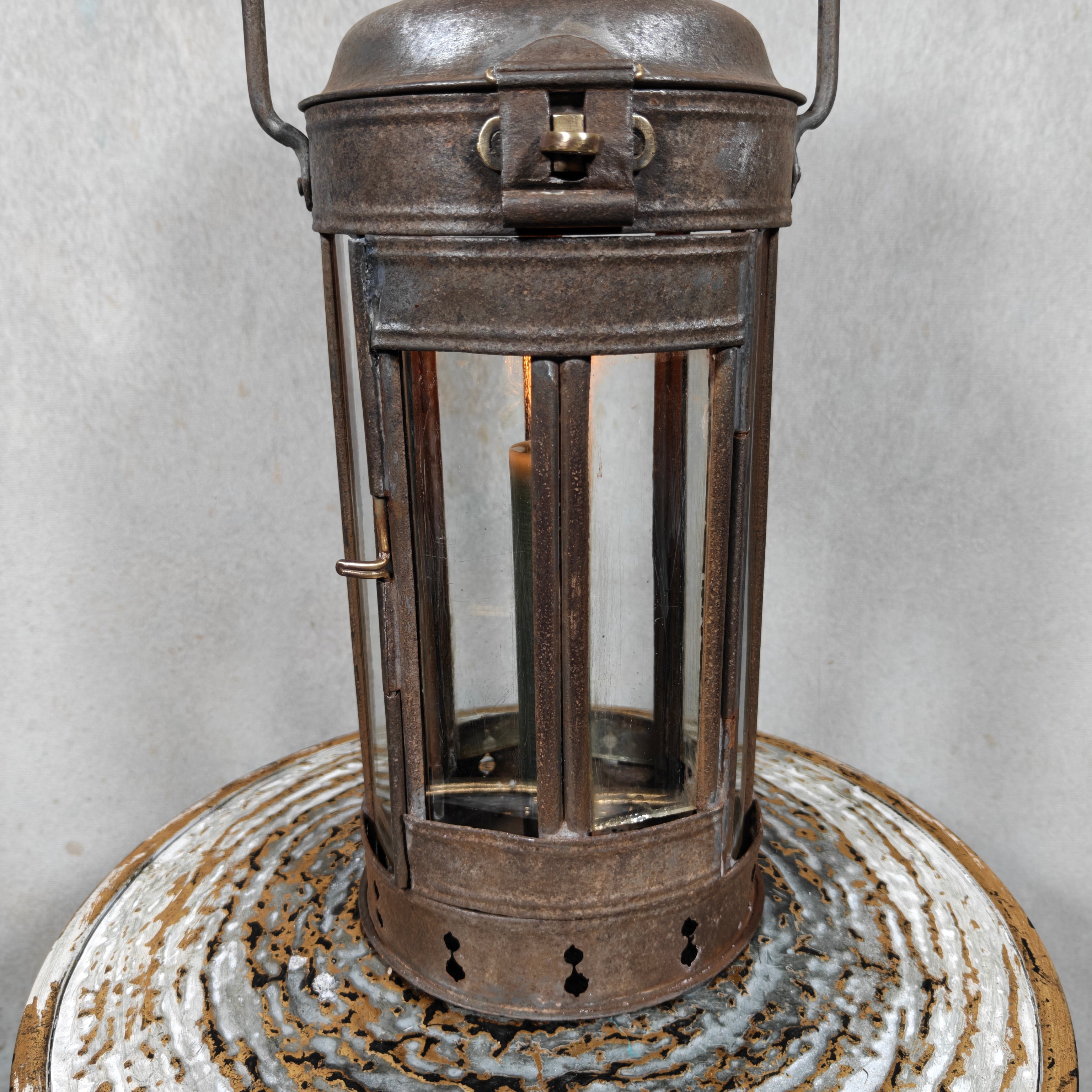 Antique Ship’s Lantern / Cabin Lamp – Beautiful Early Example, c. 1875