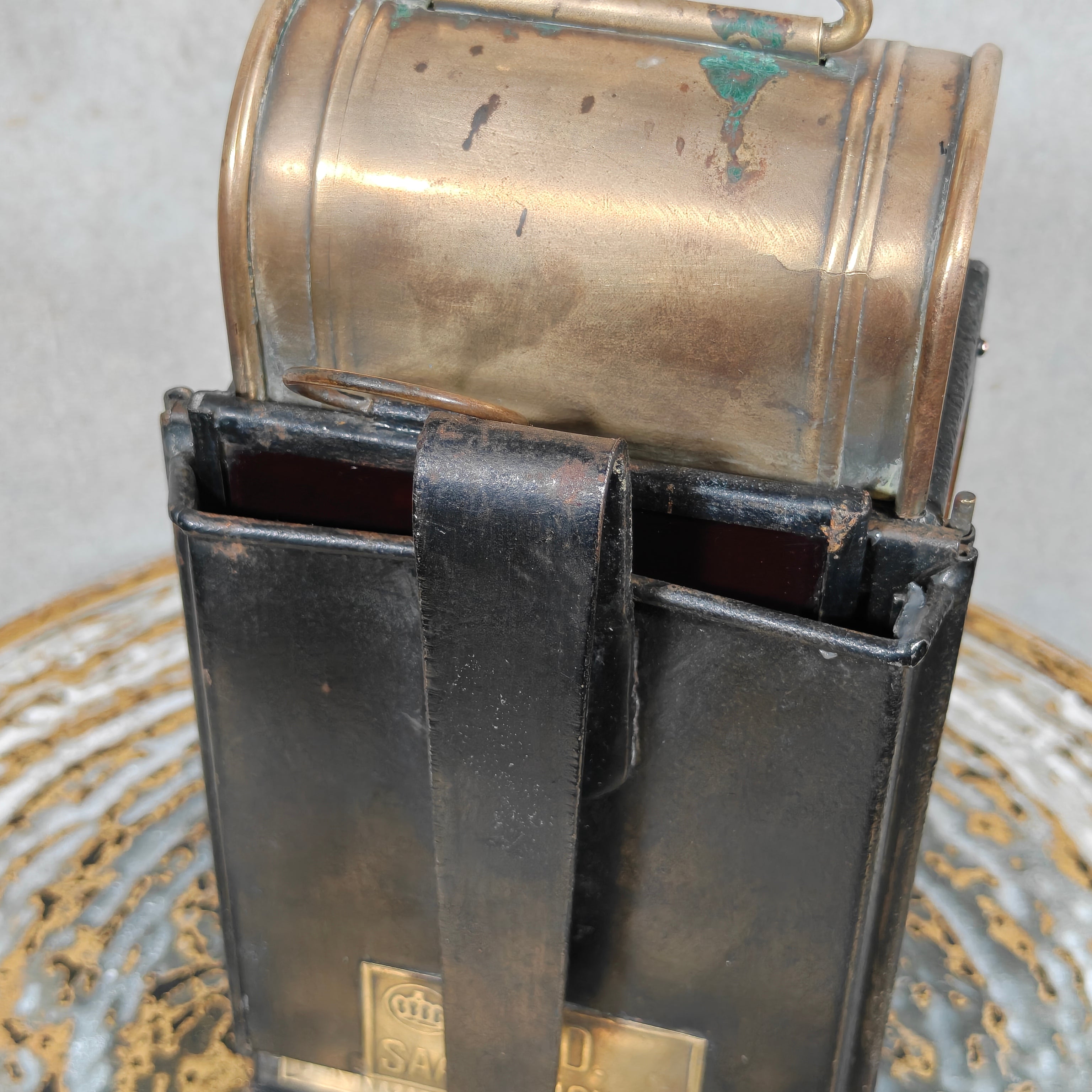 Rare Railway Hand Lamp / Signal Lantern – G. Knodt Frankfurt for K.E.D. Saarbrücken (c. 1900–1918)