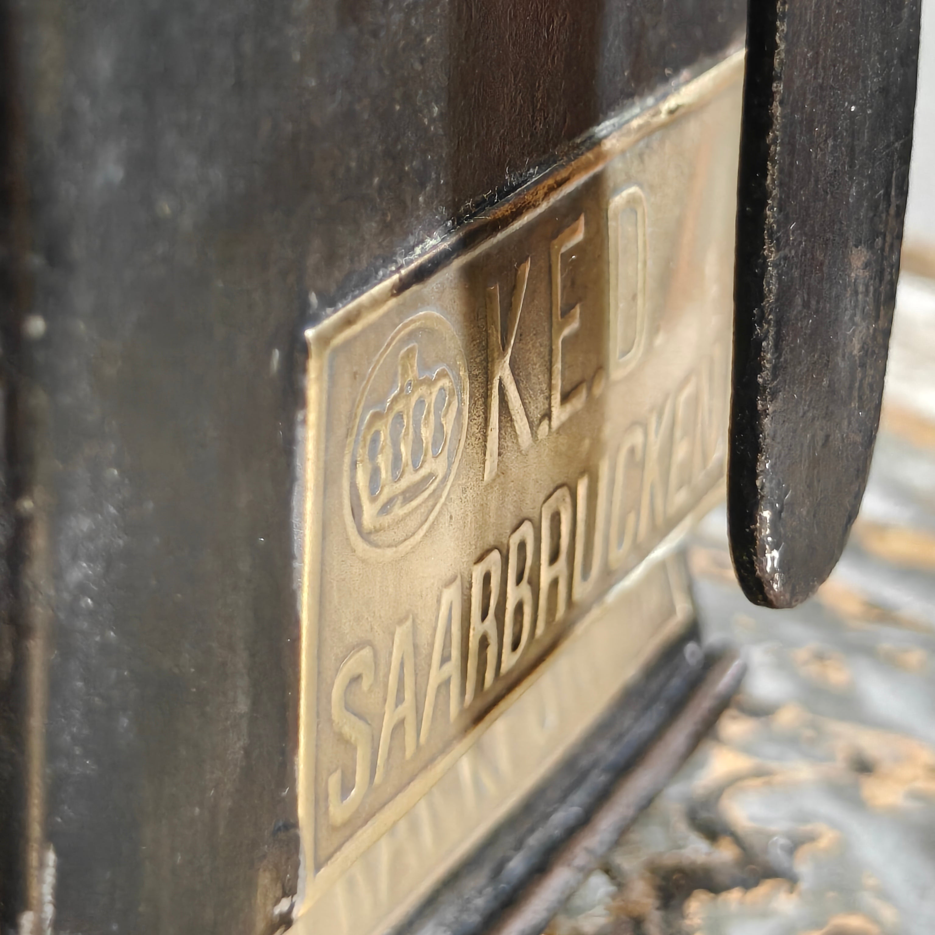 Rare Railway Hand Lamp / Signal Lantern – G. Knodt Frankfurt for K.E.D. Saarbrücken (c. 1900–1918)